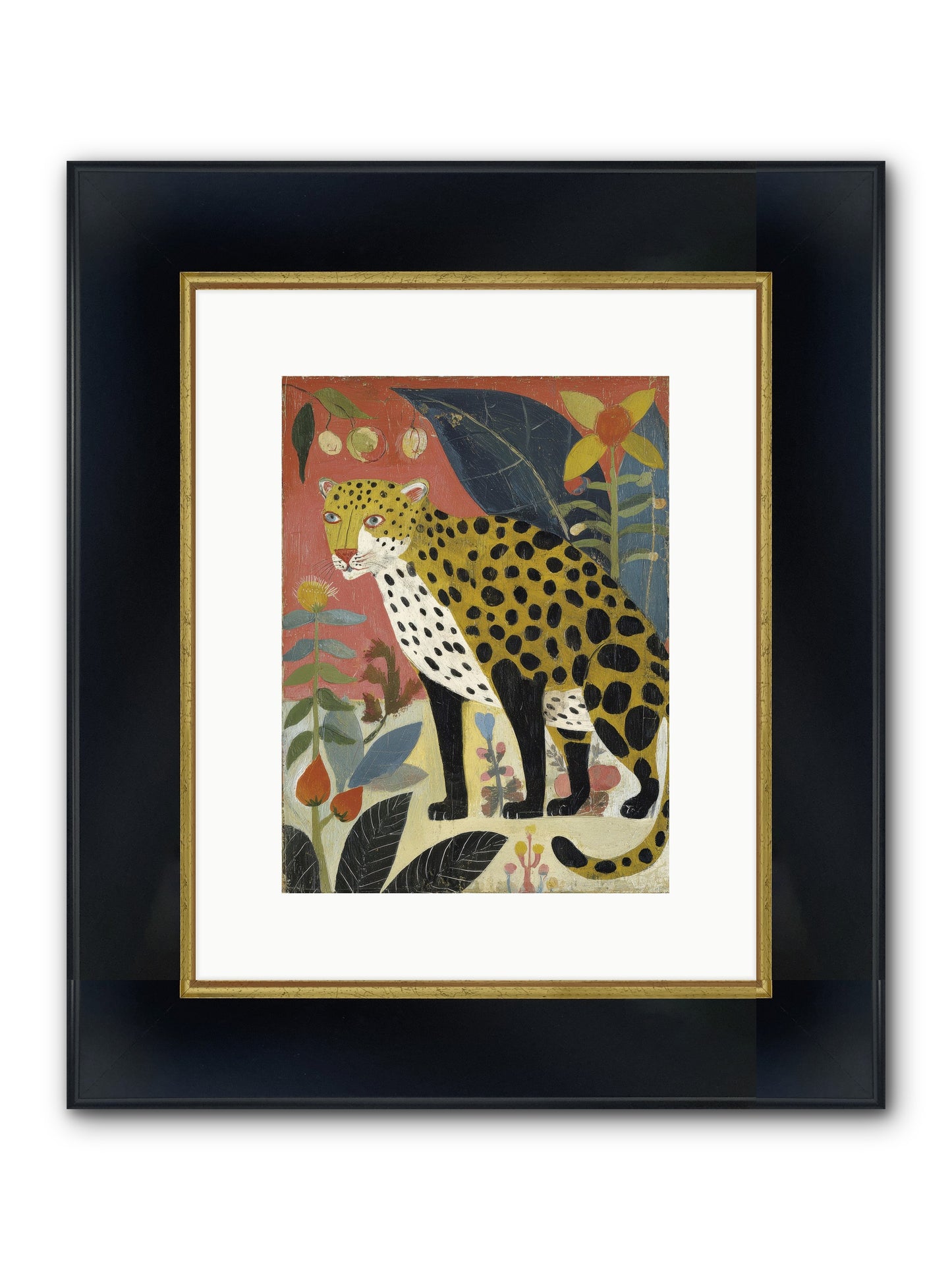 Spots Became An Obsession Framed Print - Wide Black w/Gold 9x12