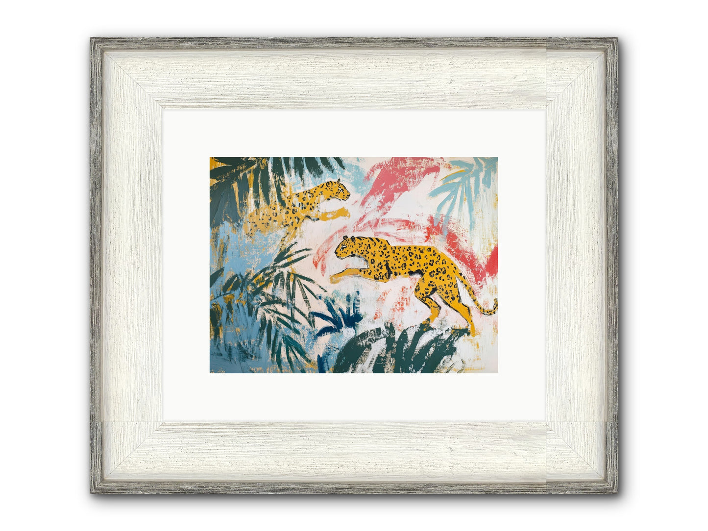 Spotted Court Of Kensington Framed Print - Driftwood White 12x9