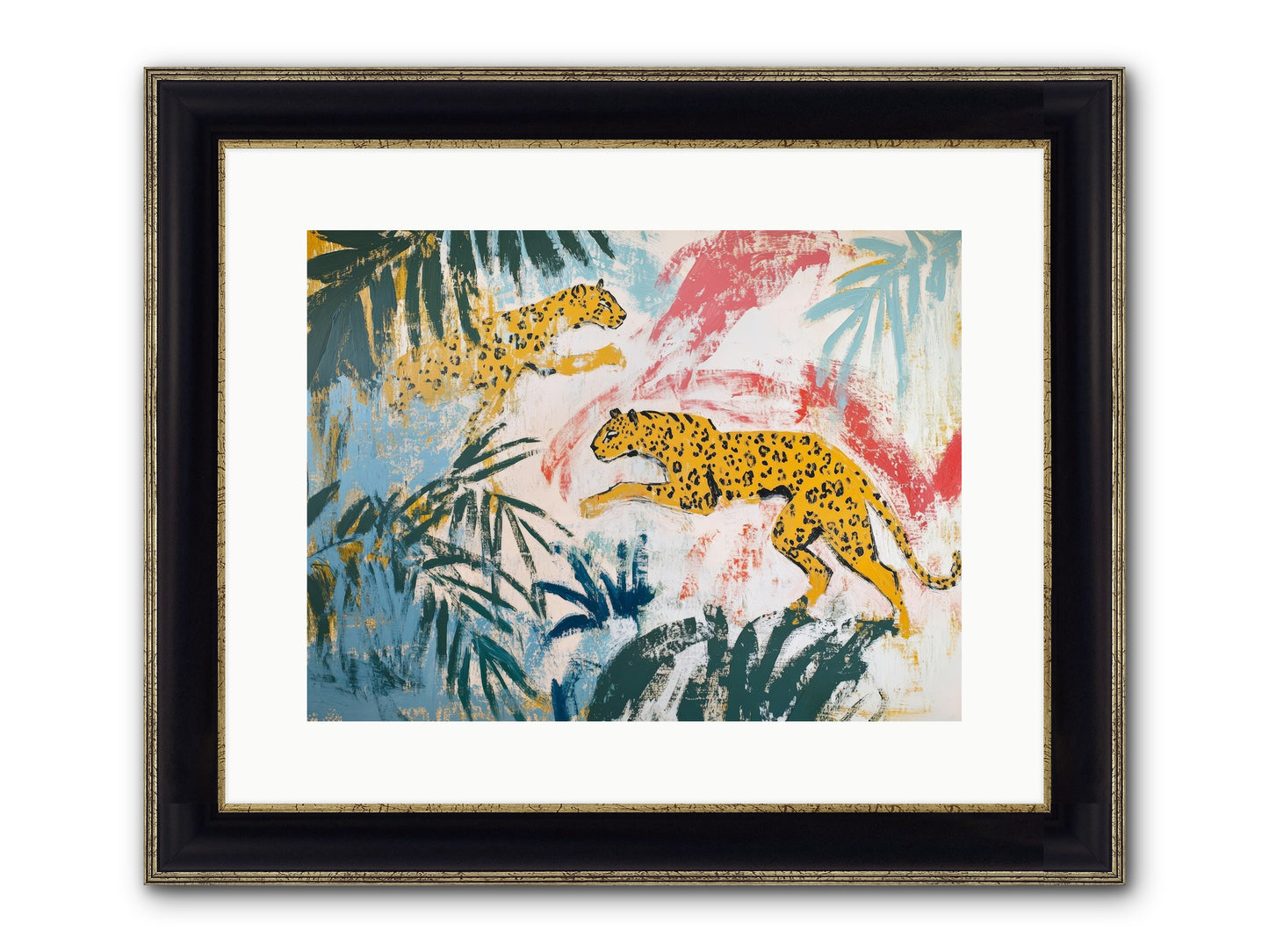 Spotted Court Of Kensington Framed Print - Black & Gold 16x12