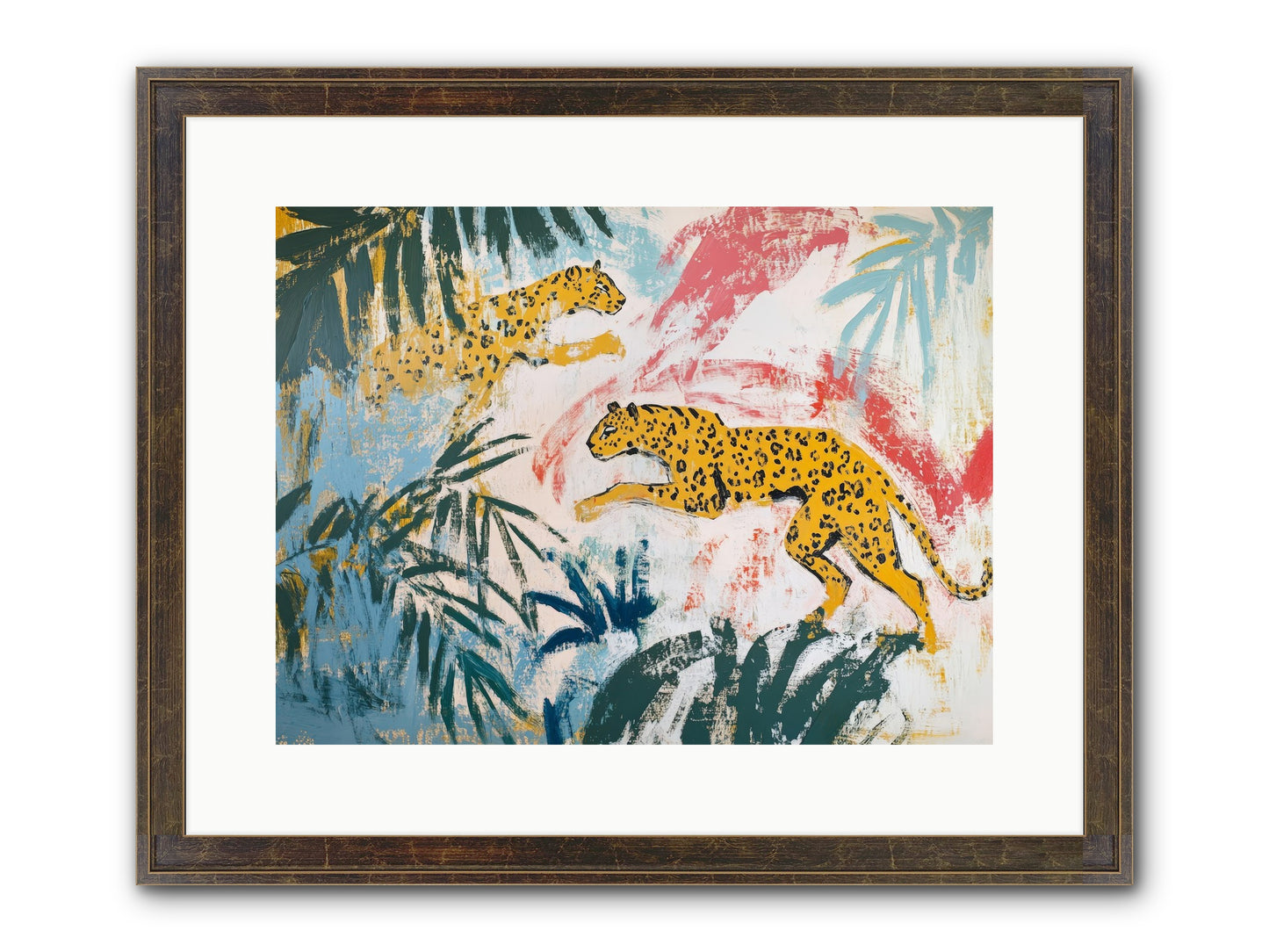 Spotted Court Of Kensington Framed Print - Slimwoods Black/Gold 16x12