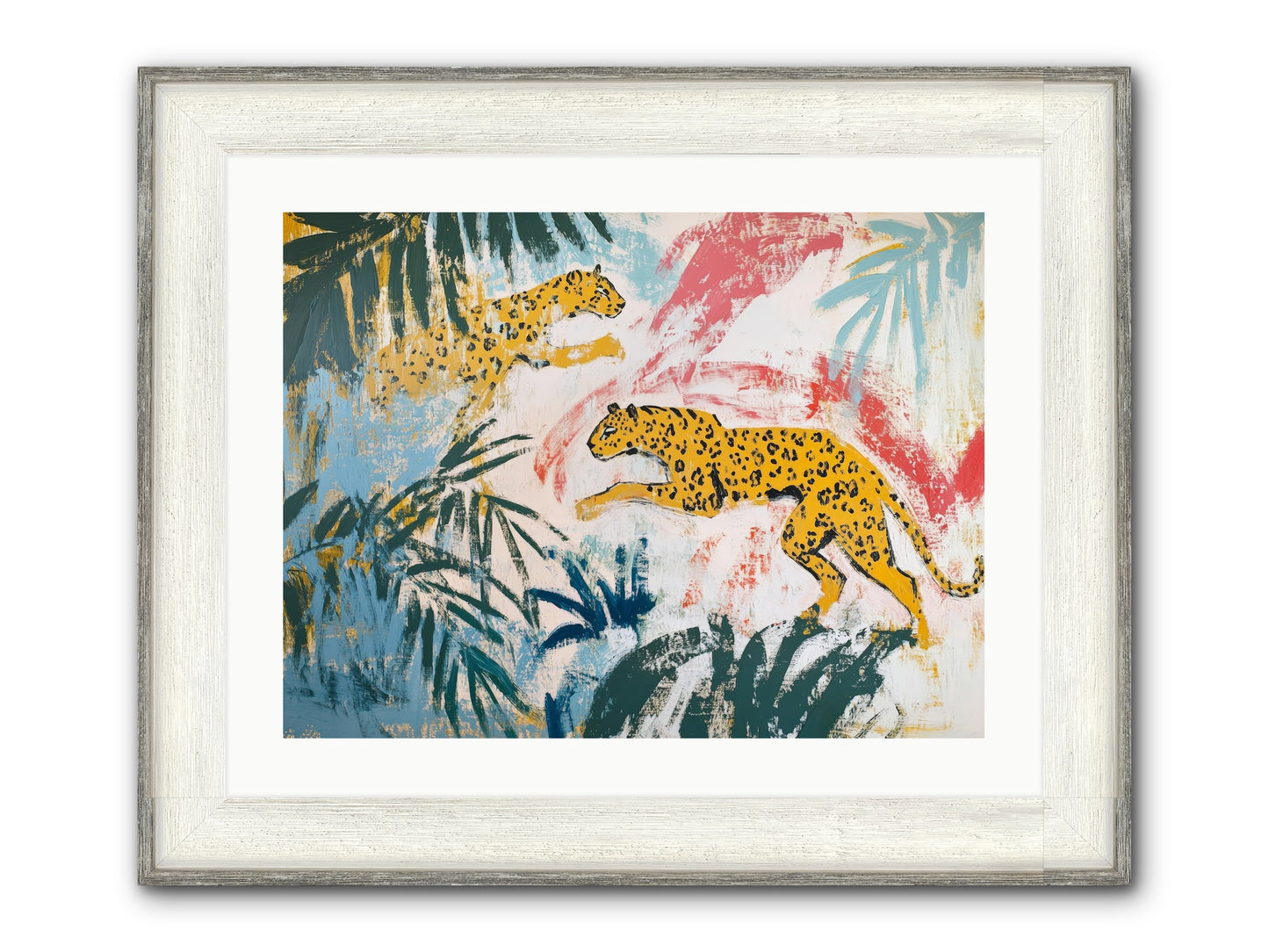 Spotted Court Of Kensington Framed Print - Driftwood White 24x18