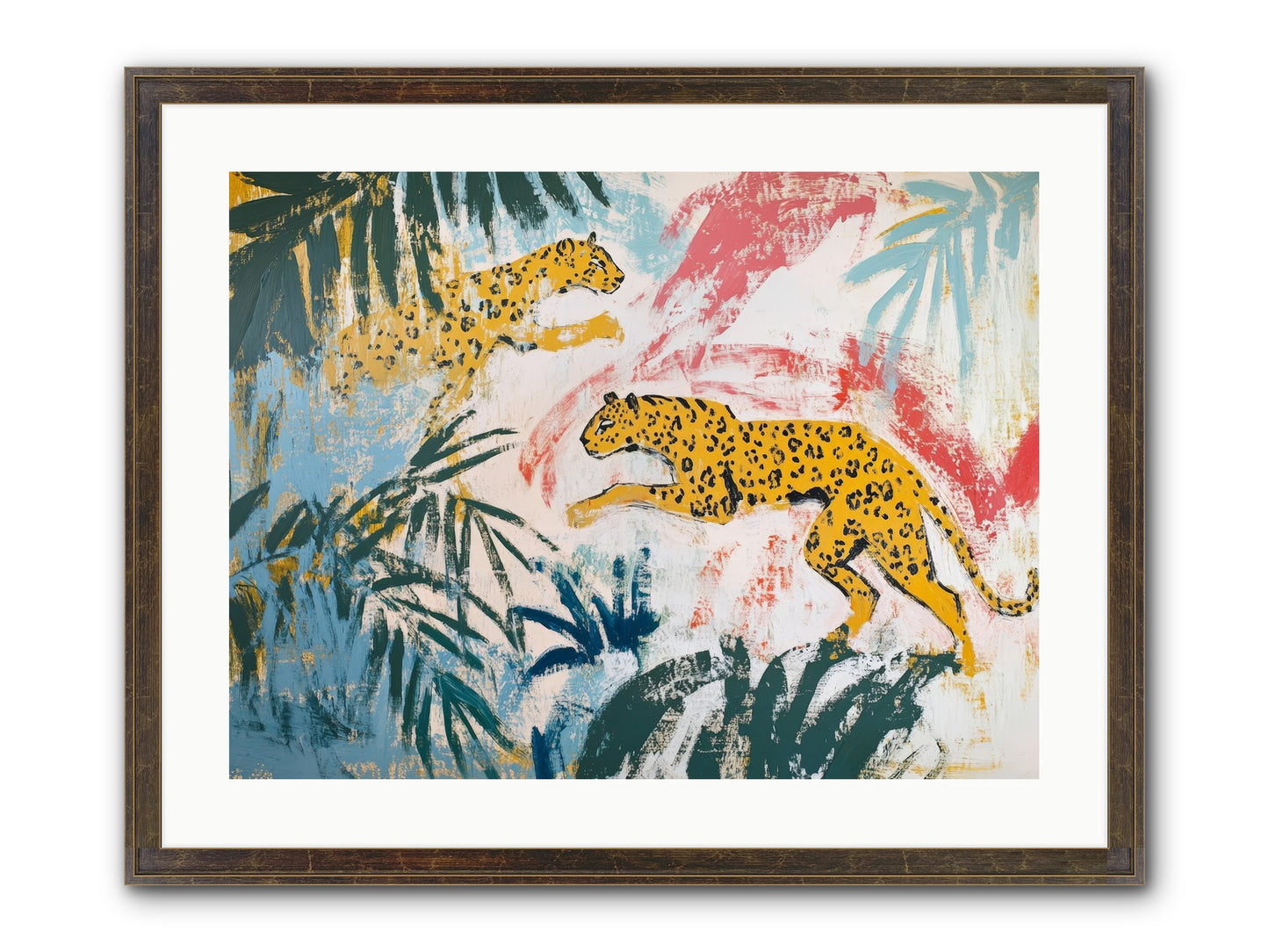 Spotted Court Of Kensington Framed Print - Slimwoods Black/Gold 24x18