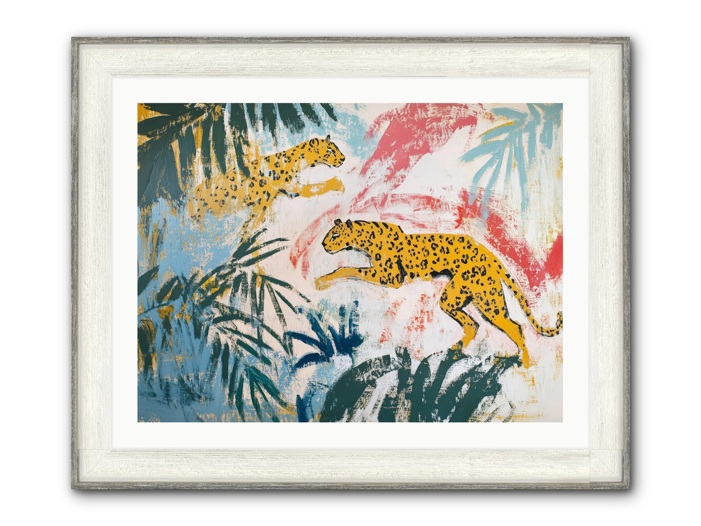 Spotted Court Of Kensington Framed Print - Driftwood White 32x24