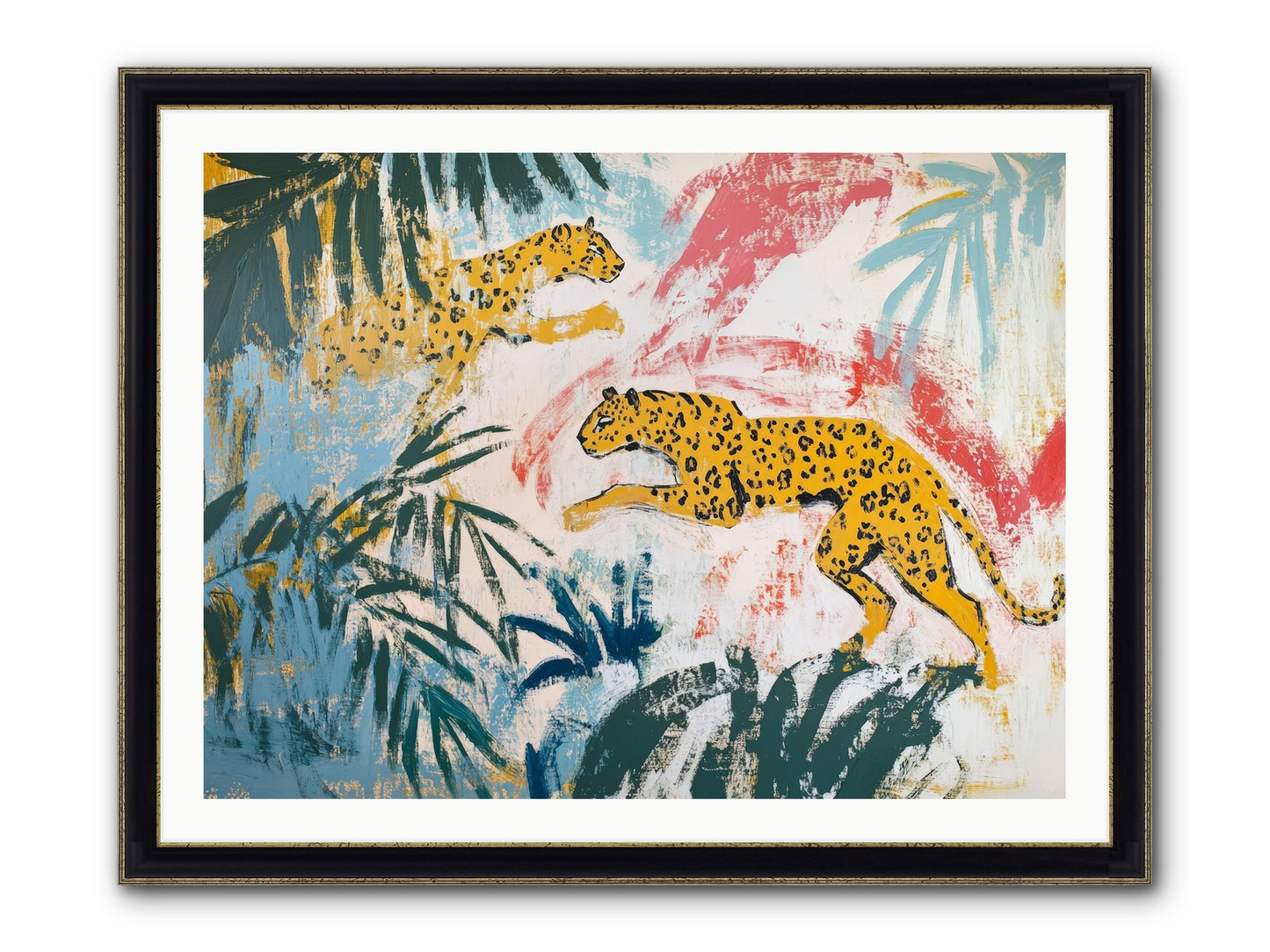 Spotted Court Of Kensington Framed Print - Black & Gold 40x30