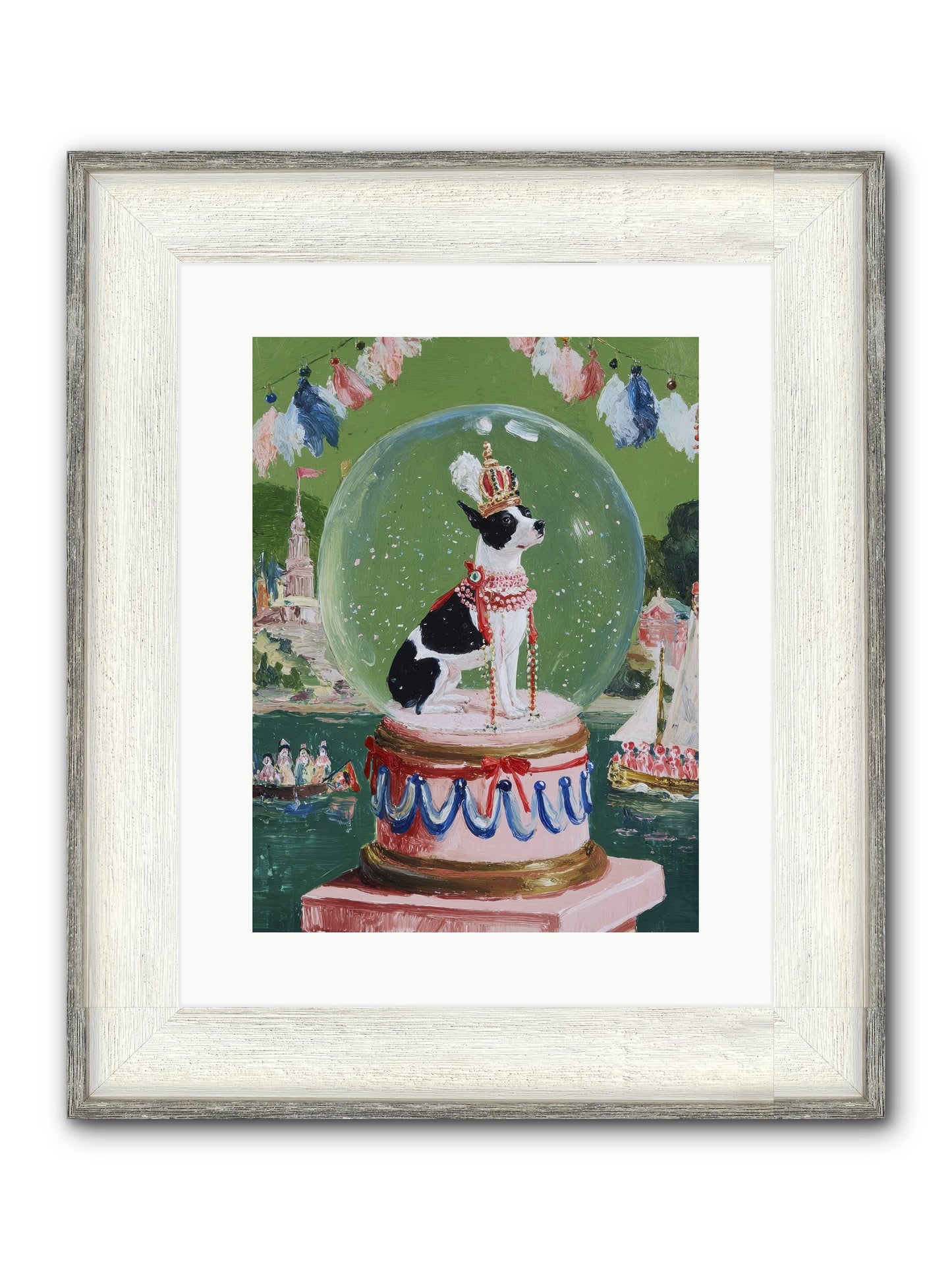Sprightly Charm Framed Print - Driftwood White 12x16