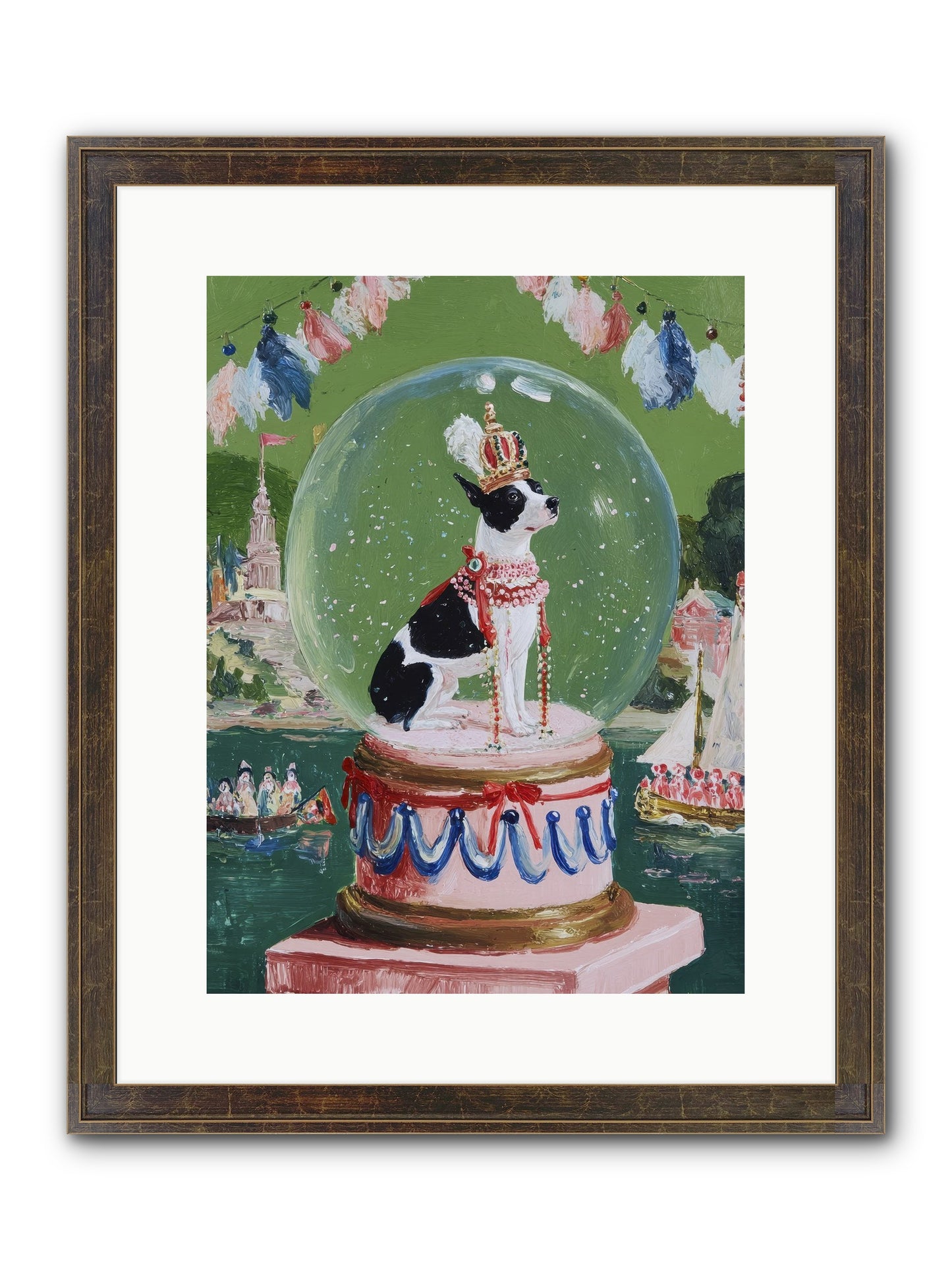 Sprightly Charm Framed Print - Slimwoods Black/Gold 12x16