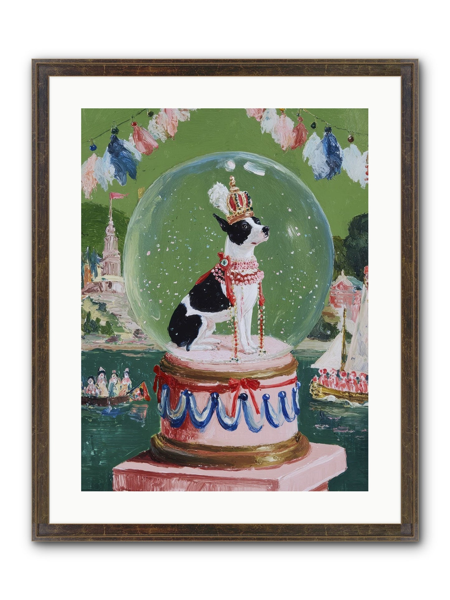 Sprightly Charm Framed Print - Slimwoods Black/Gold 18x24
