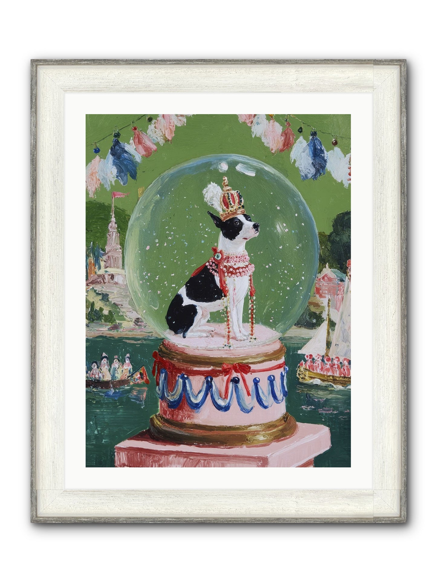Sprightly Charm Framed Print - Driftwood White 24x32