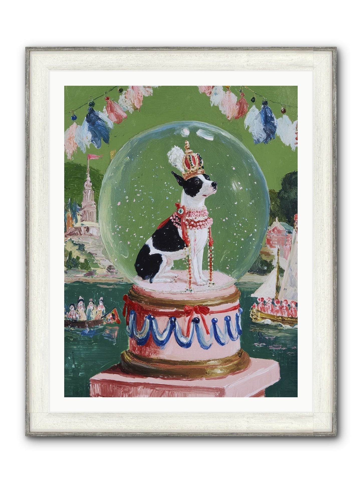 Sprightly Charm Framed Print - Driftwood White 30x40