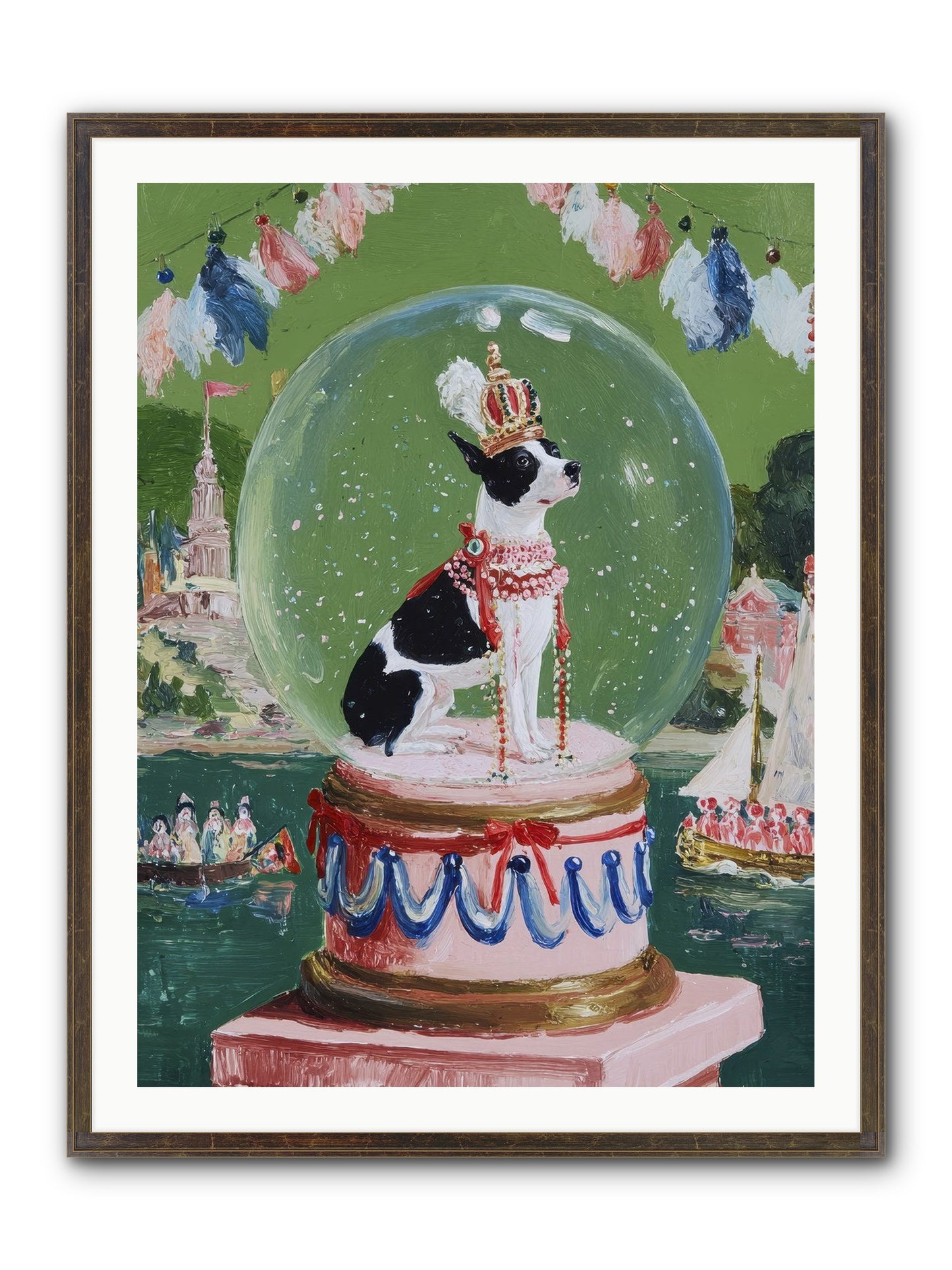 Sprightly Charm Framed Print - Slimwoods Black/Gold 30x40