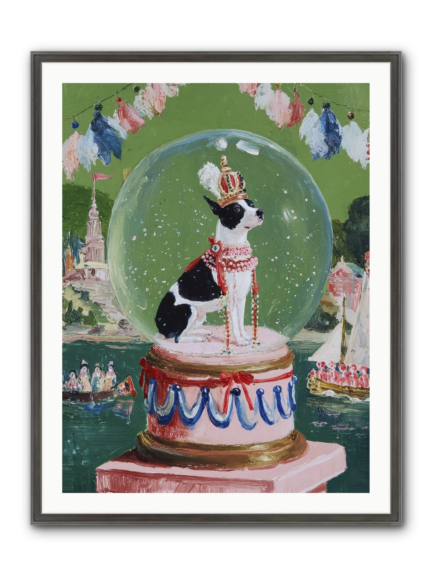 Sprightly Charm Framed Print - Slimwoods Black/Silver 30x40