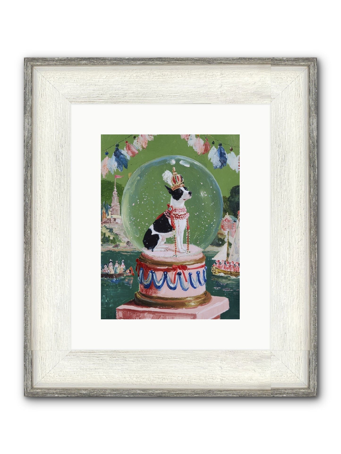 Sprightly Charm Framed Print - Driftwood White 9x12