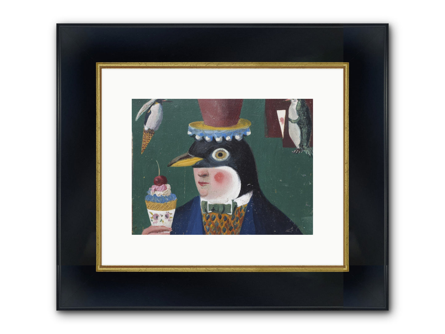 Spring’s Secret Address Framed Print - Wide Black w/Gold 12x9