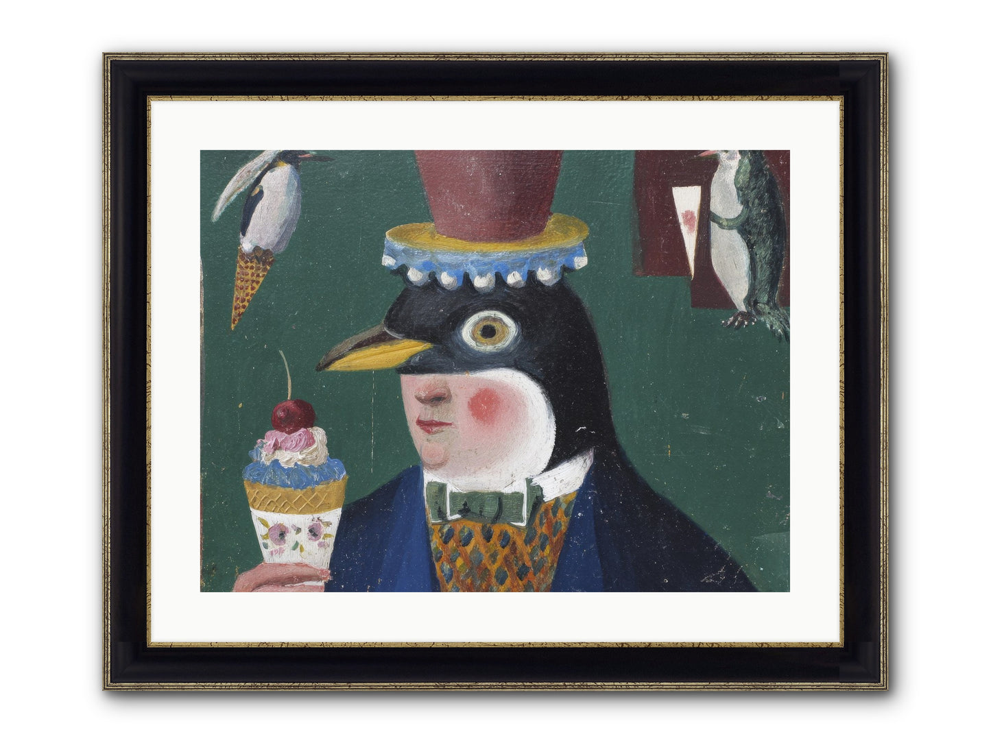 Spring’s Secret Address Framed Print - Black & Gold 24x18