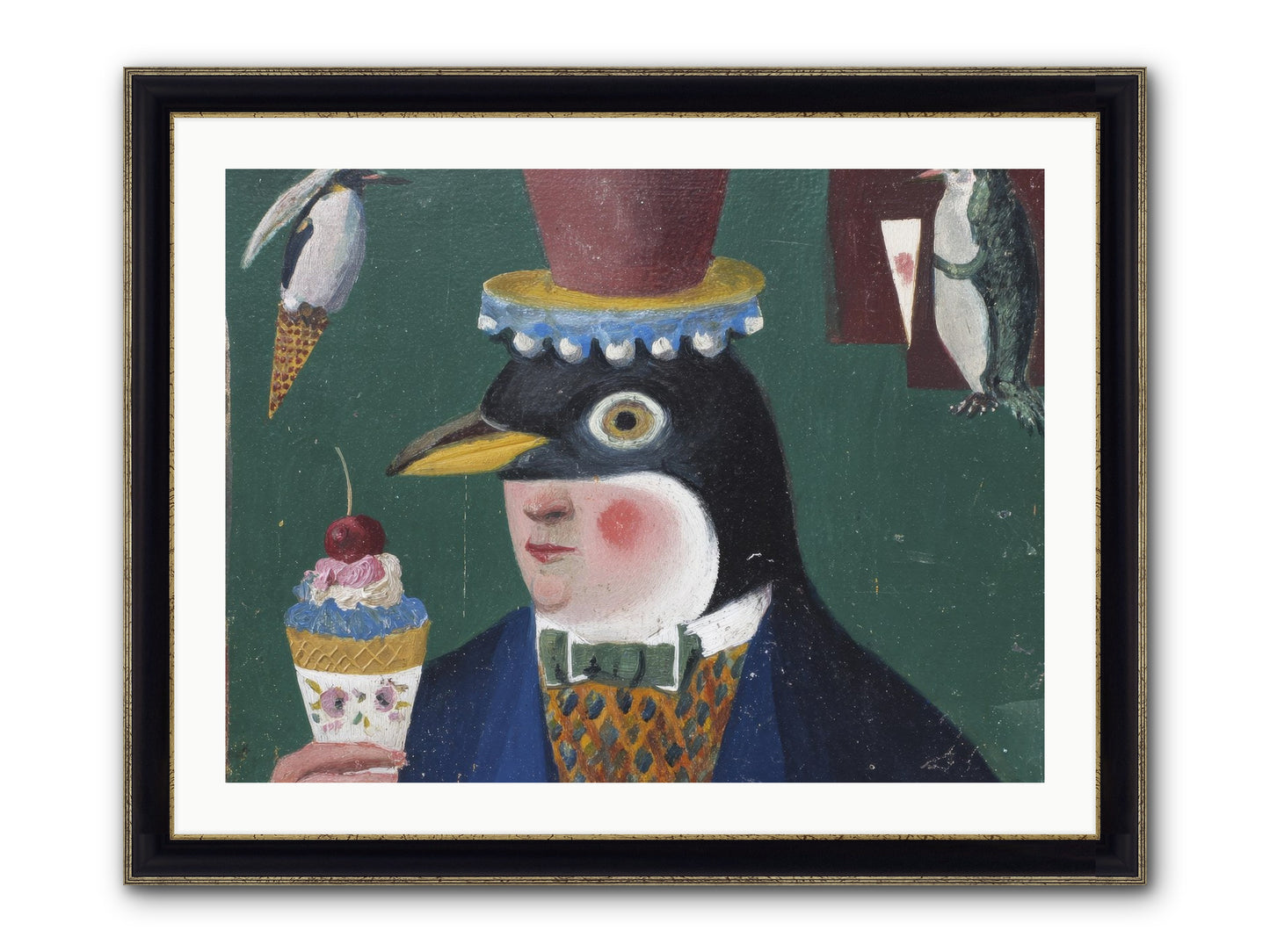 Spring’s Secret Address Framed Print - Black & Gold 32x24