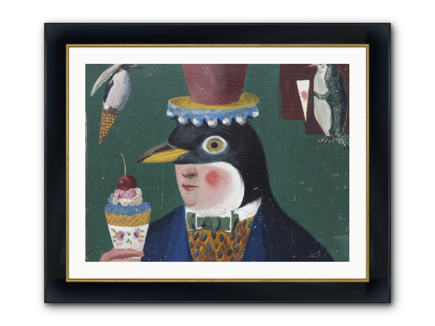 Spring’s Secret Address Framed Print - Wide Black w/Gold 32x24