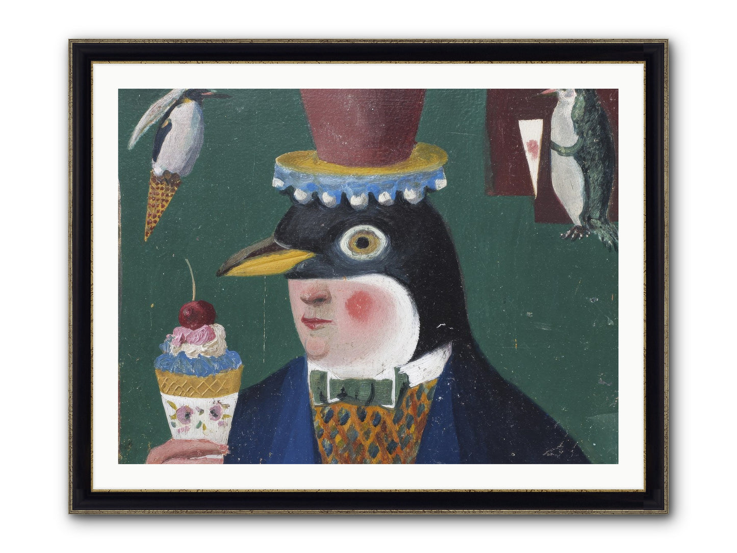 Spring’s Secret Address Framed Print - Black & Gold 40x30