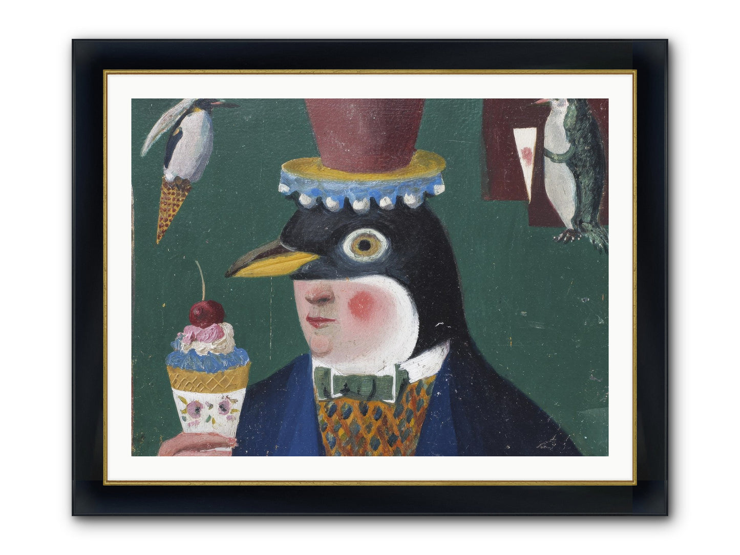 Spring’s Secret Address Framed Print - Wide Black w/Gold 40x30