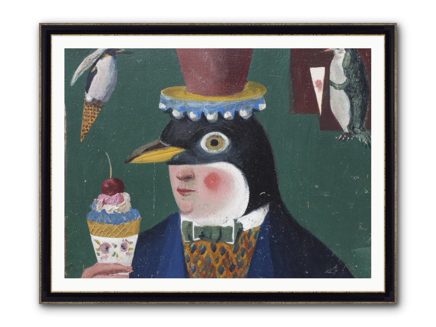 Spring’s Secret Address Framed Print - Black & Gold 48x36