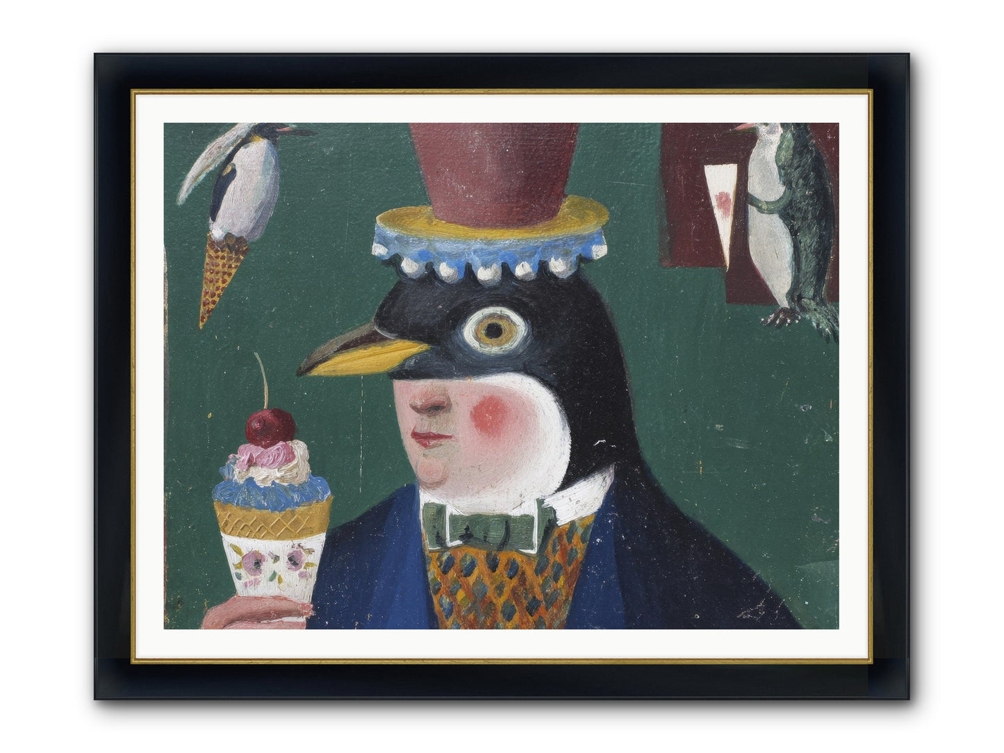 Spring’s Secret Address Framed Print - Wide Black w/Gold 48x36