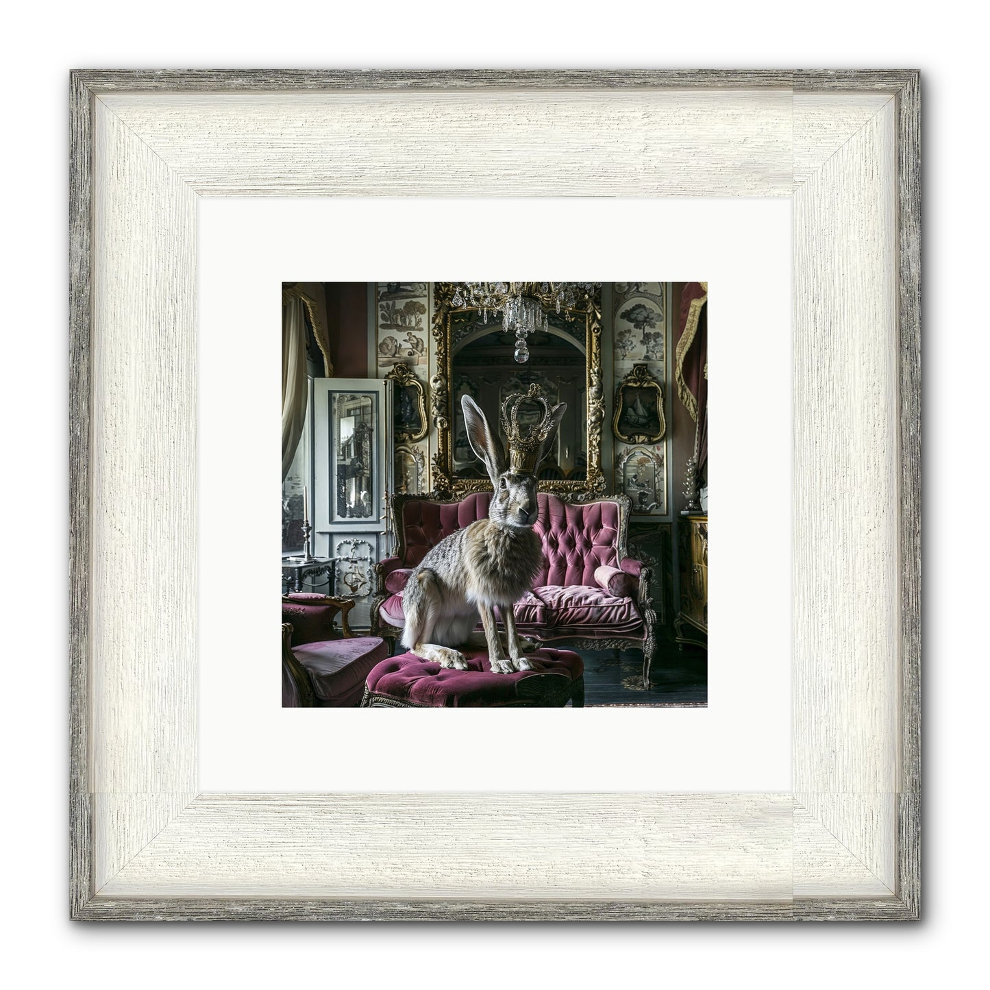 Spring Soiree Framed Print - Driftwood White 10x10