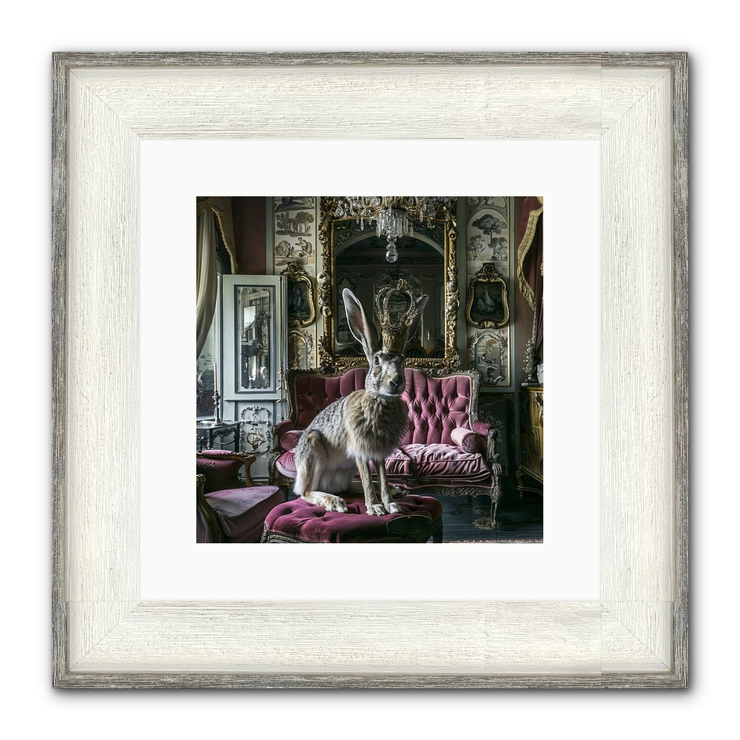 Spring Soiree Framed Print - Driftwood White 12x12
