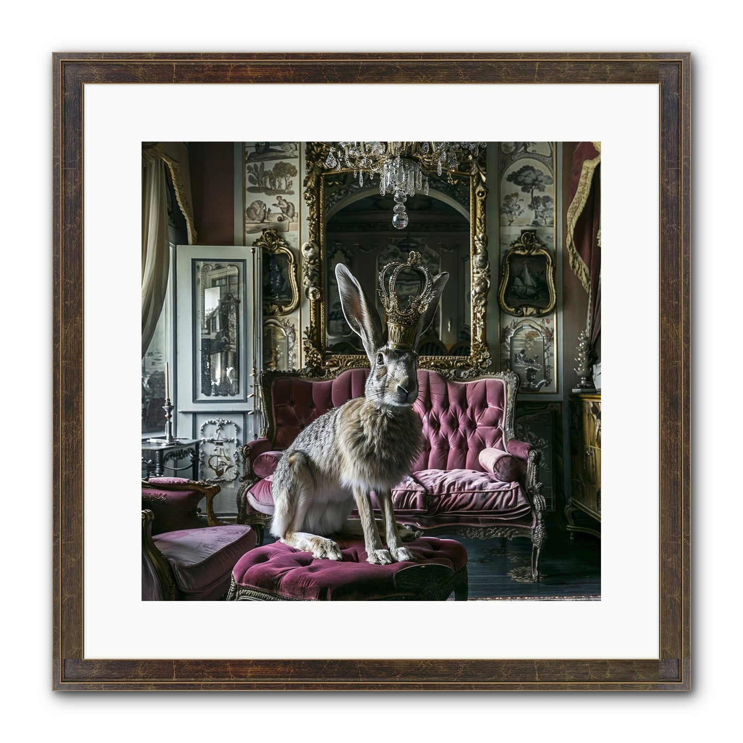Spring Soiree Framed Print - Slimwoods Black/Gold 16x16