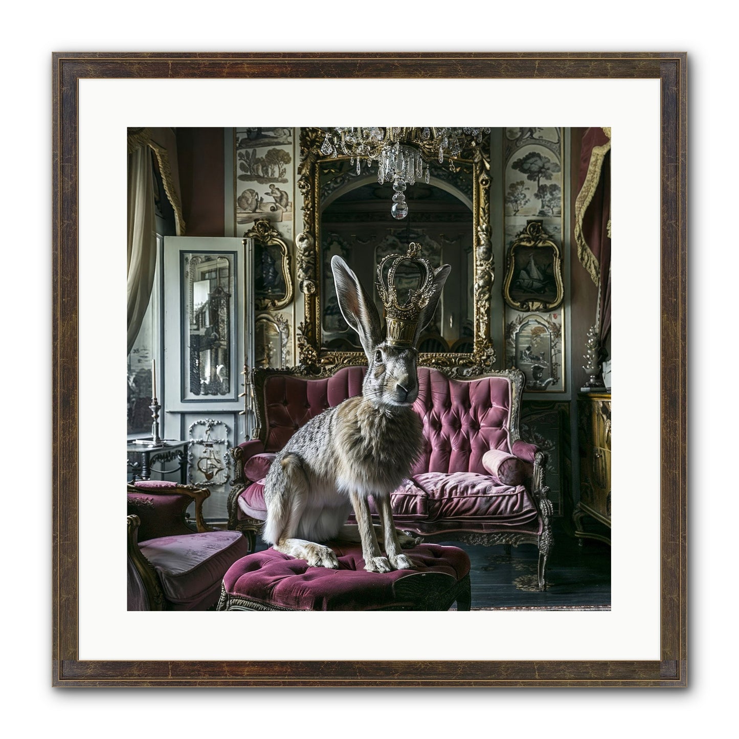 Spring Soiree Framed Print - Slimwoods Black/Gold 20x20