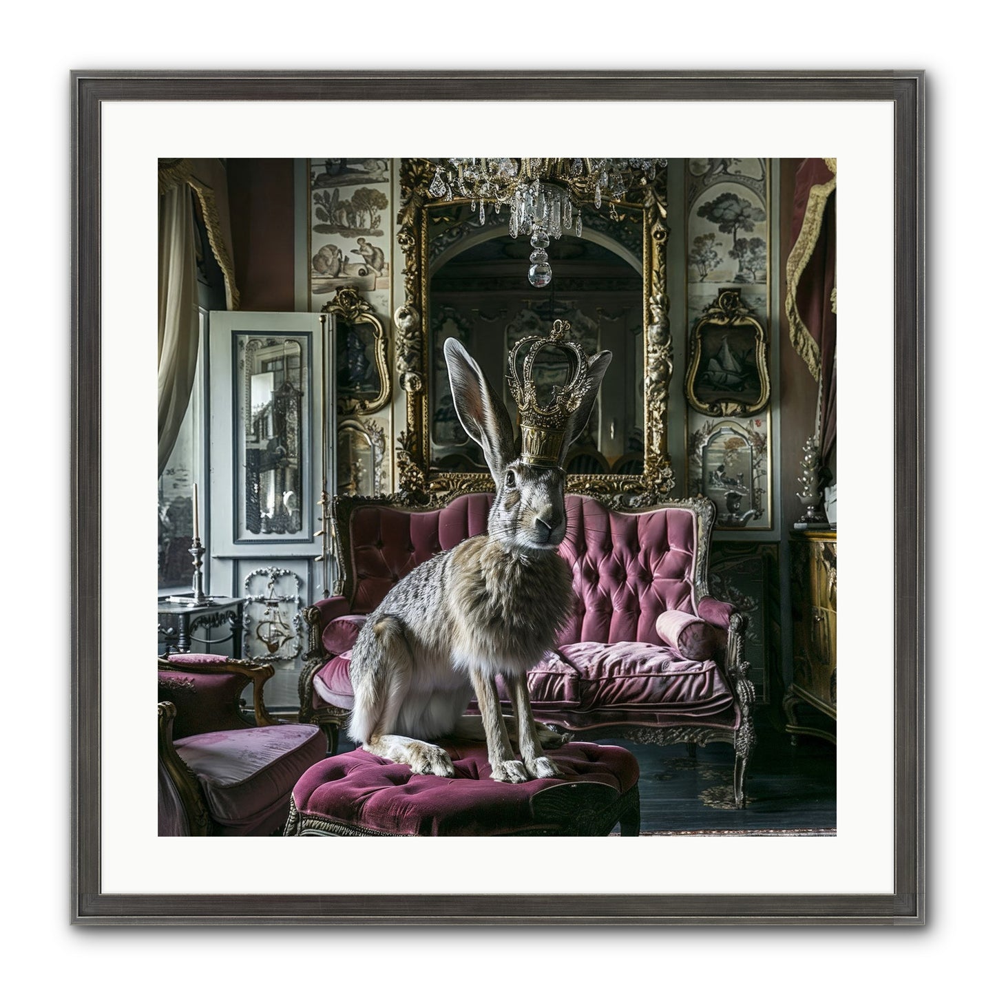Spring Soiree Framed Print - Slimwoods Black/Silver 24x24