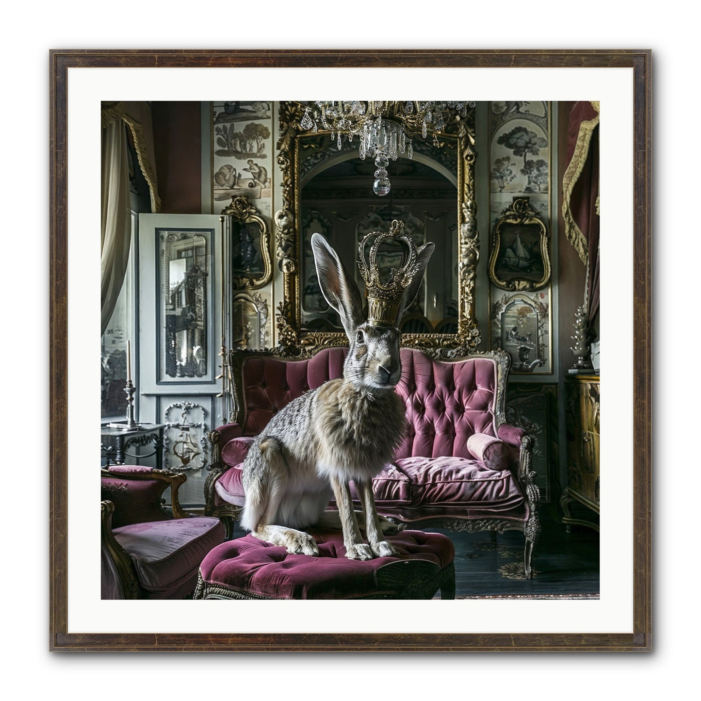 Spring Soiree Framed Print - Slimwoods Black/Gold 30x30
