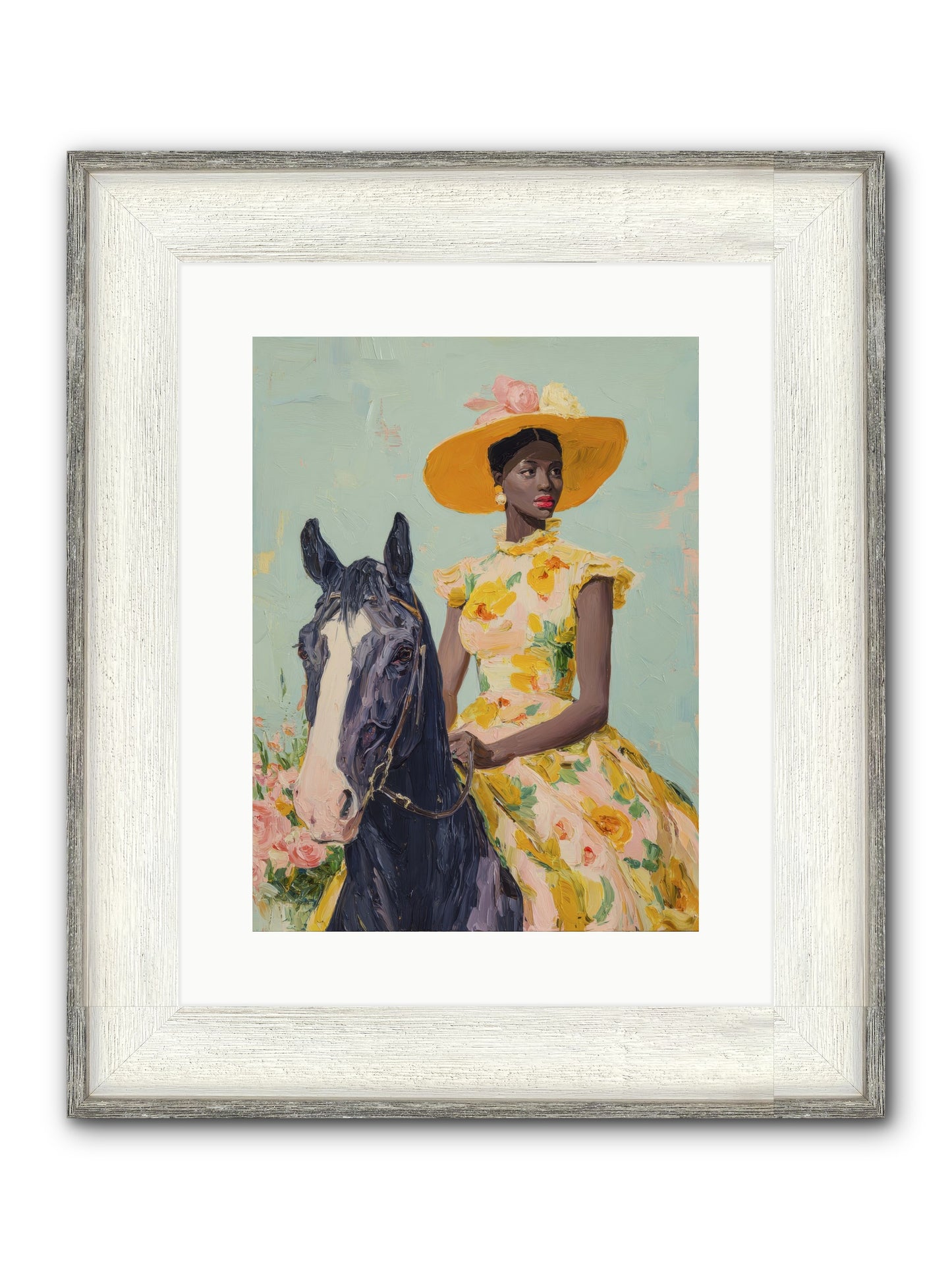 Starlight Spun Framed Print - Driftwood White 12x16