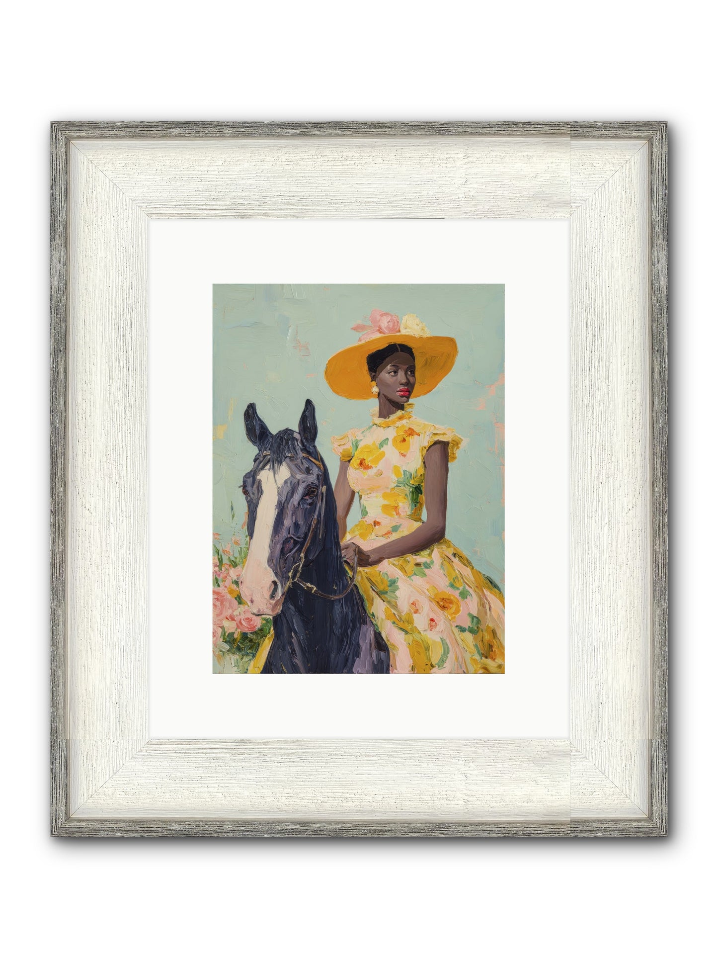 Starlight Spun Framed Print - Driftwood White 9x12