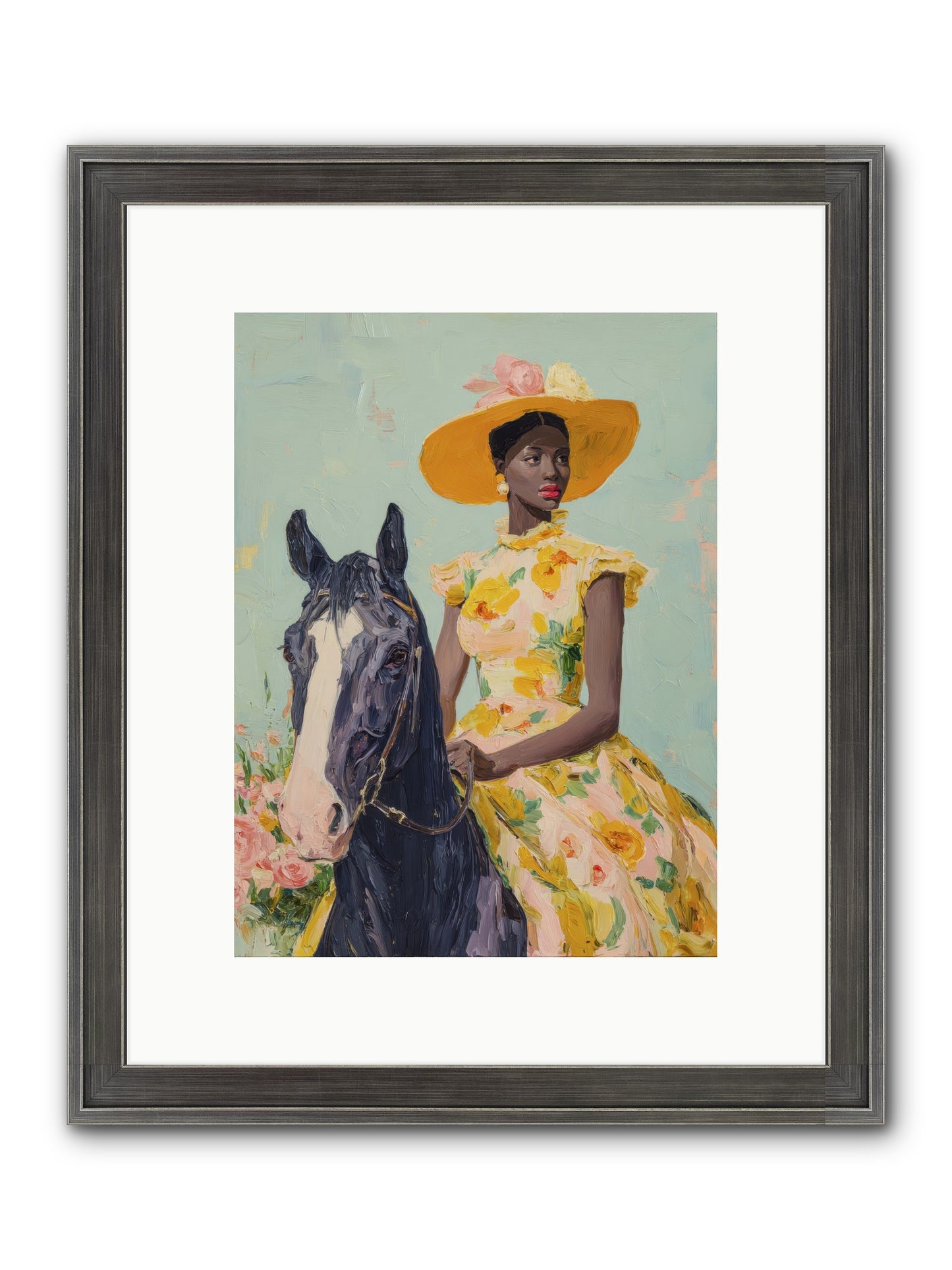 Starlight Spun Framed Print - Slimwoods Black/Silver 9x12