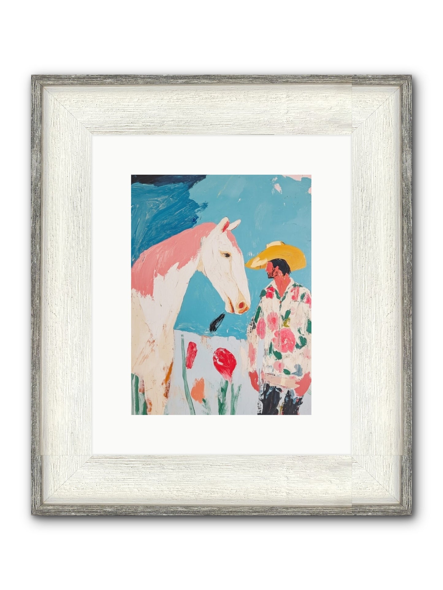 Spurs & Serenity Framed Print - Driftwood White 9x12