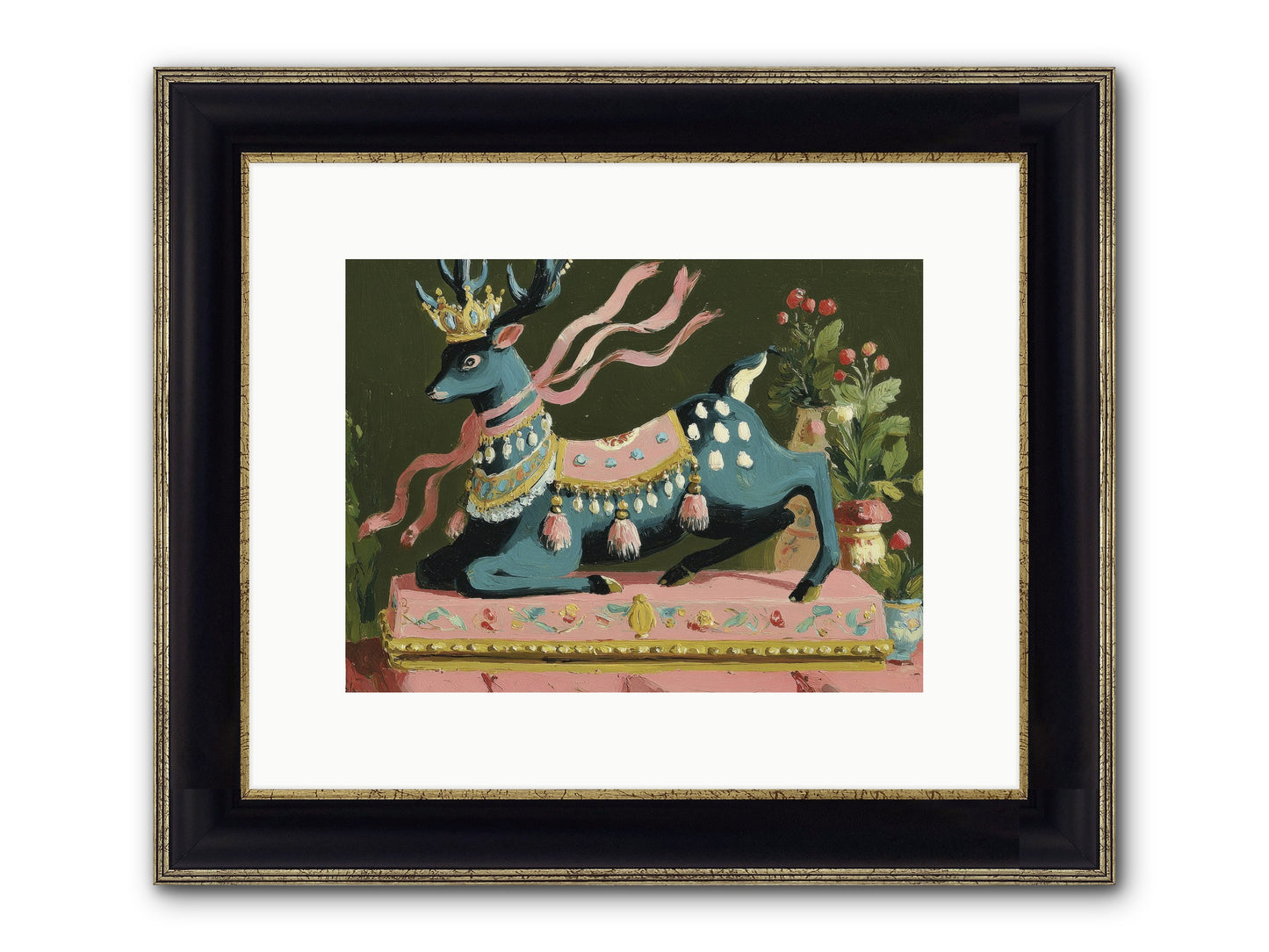 Staged Splendor No.1 Framed Print - Black & Gold 12x9