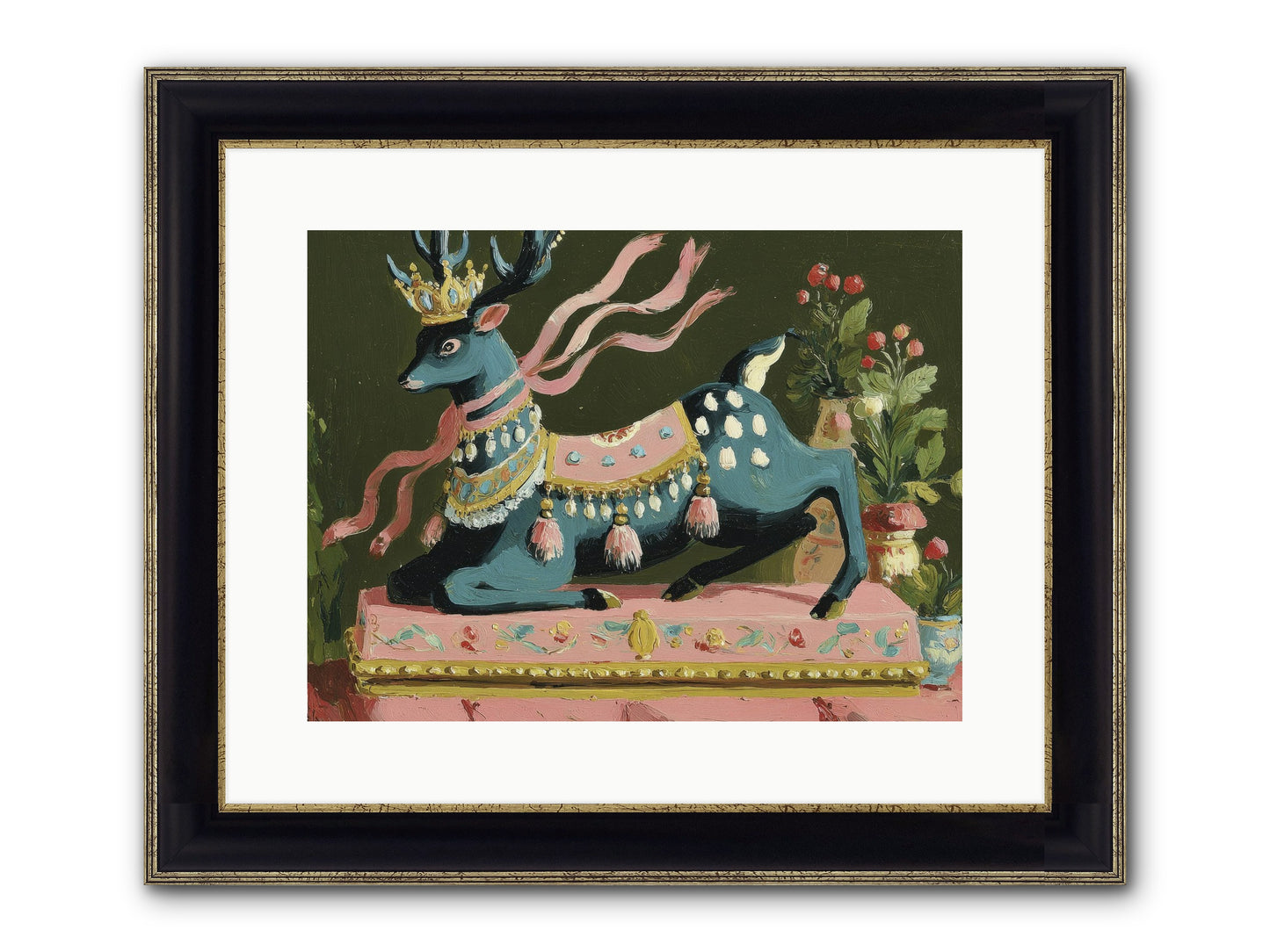 Staged Splendor No.1 Framed Print - Black & Gold 16x12