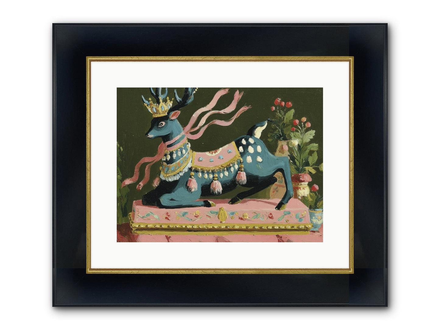 Staged Splendor No.1 Framed Print - Wide Black w/Gold 16x12