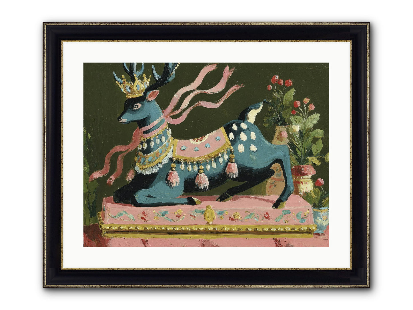 Staged Splendor No.1 Framed Print - Black & Gold 24x18