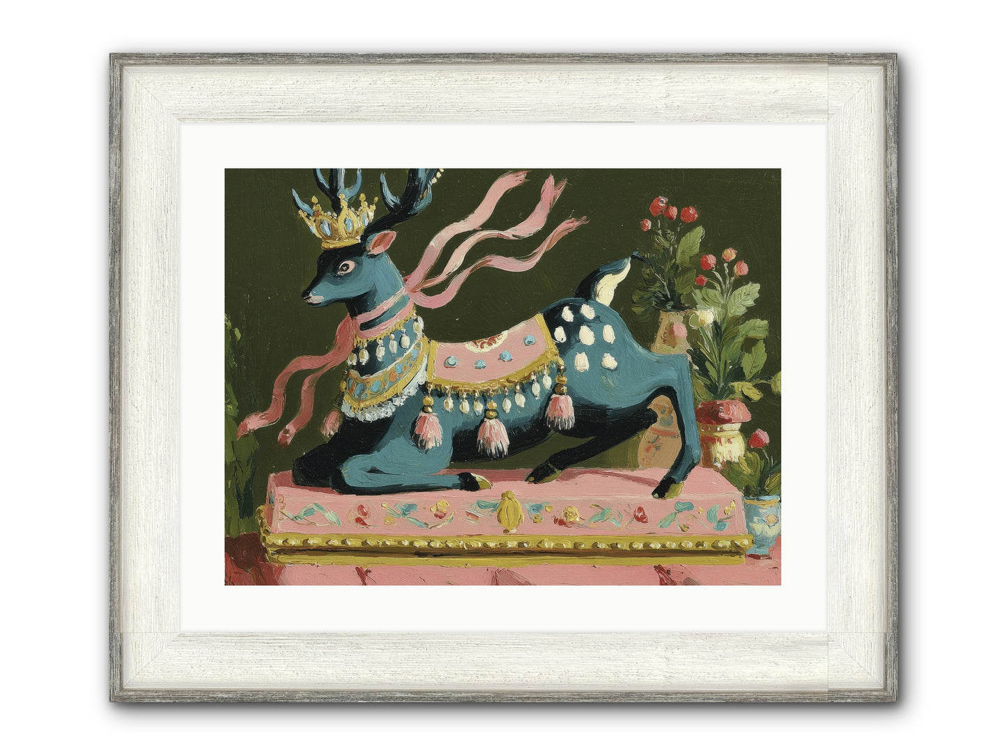 Staged Splendor No.1 Framed Print - Driftwood White 24x18