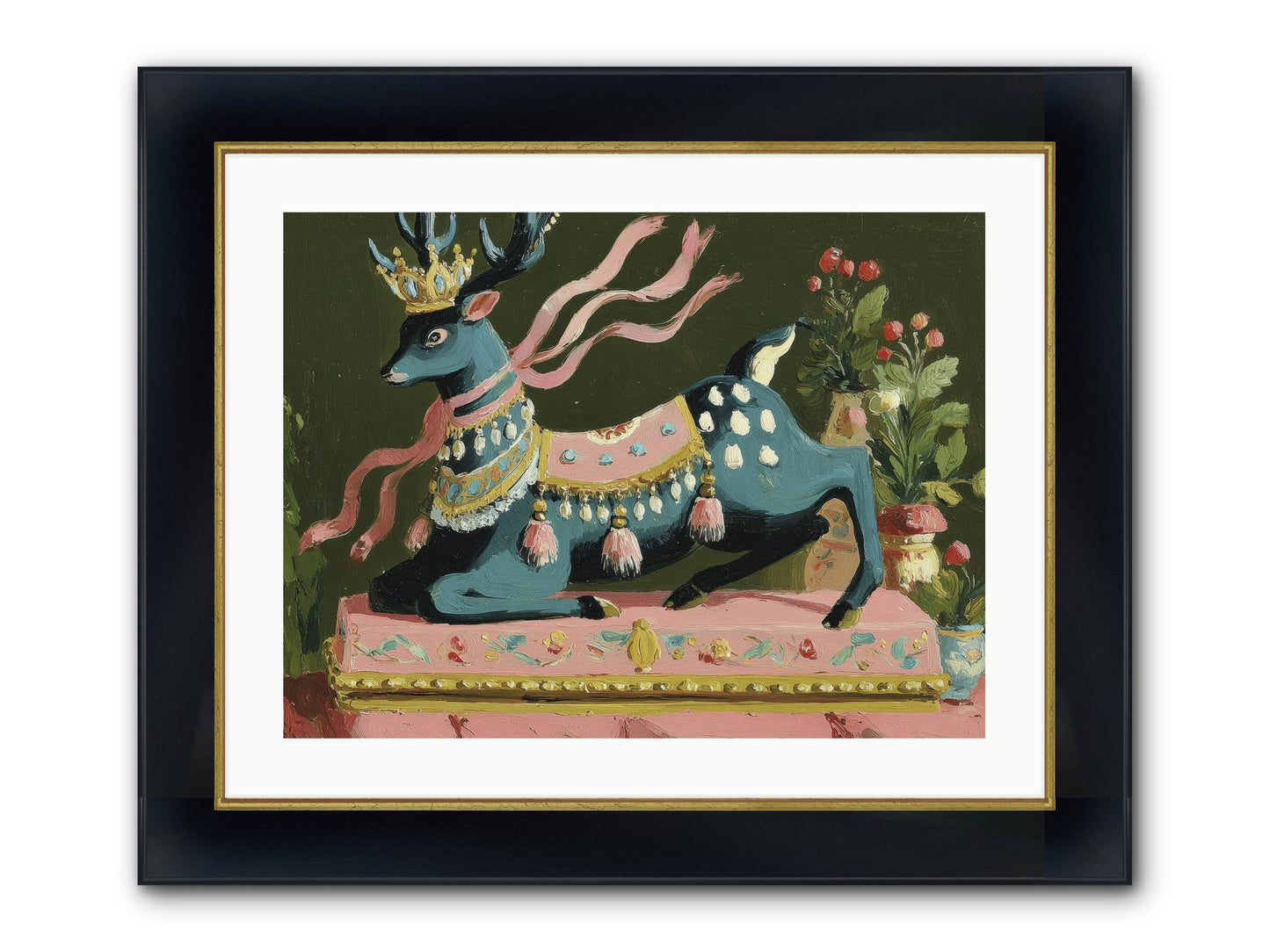 Staged Splendor No.1 Framed Print - Wide Black w/Gold 24x18