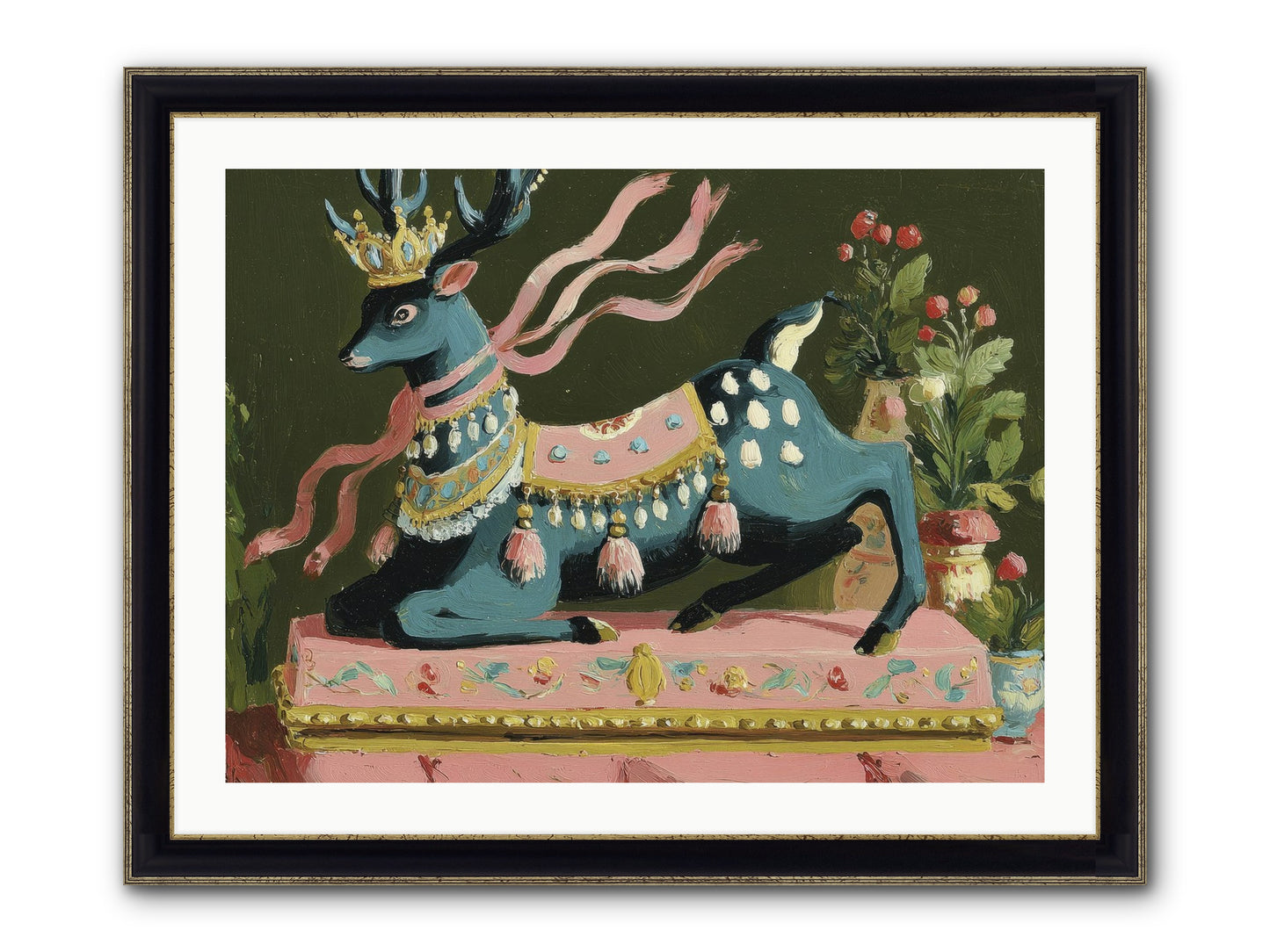 Staged Splendor No.1 Framed Print - Black & Gold 32x24