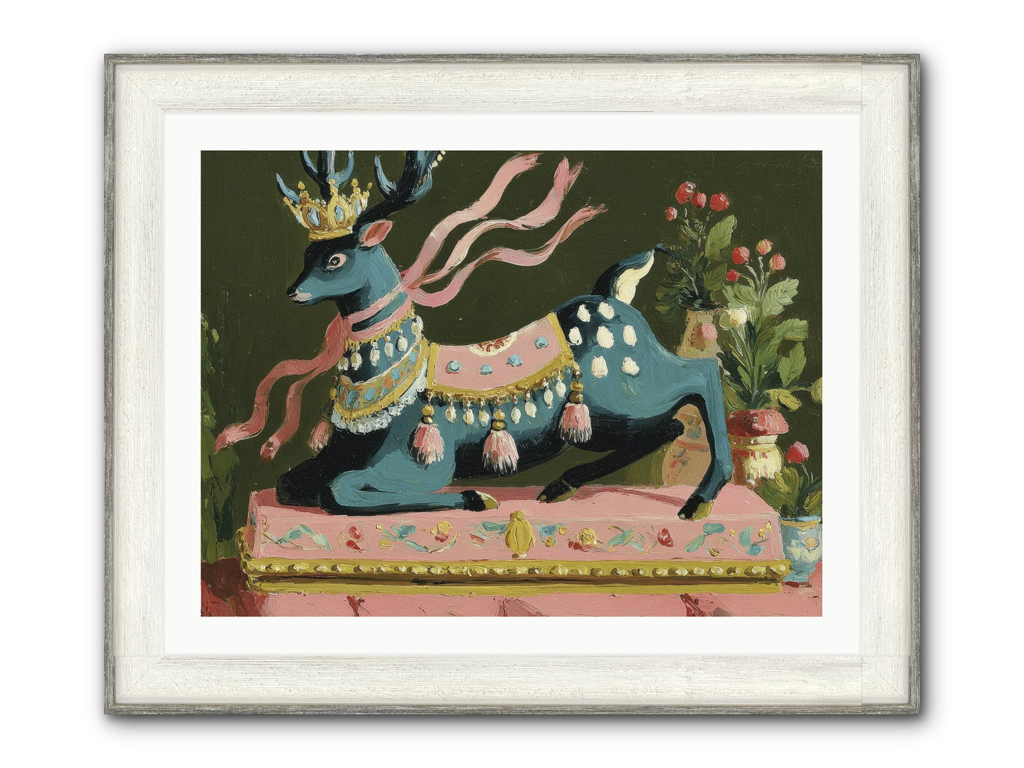 Staged Splendor No.1 Framed Print - Driftwood White 32x24