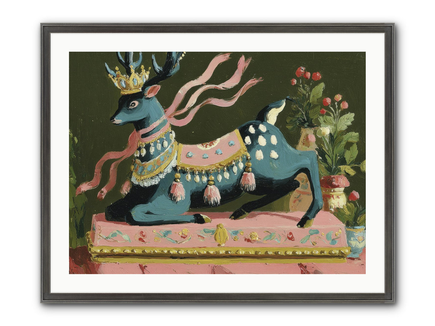 Staged Splendor No.1 Framed Print - Slimwoods Black/Silver 32x24
