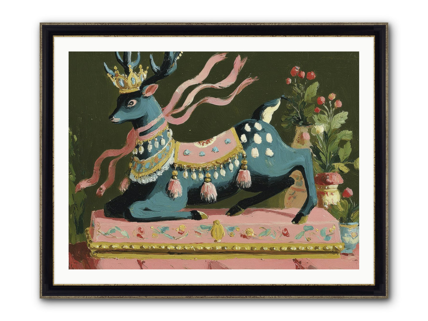 Staged Splendor No.1 Framed Print - Black & Gold 40x30