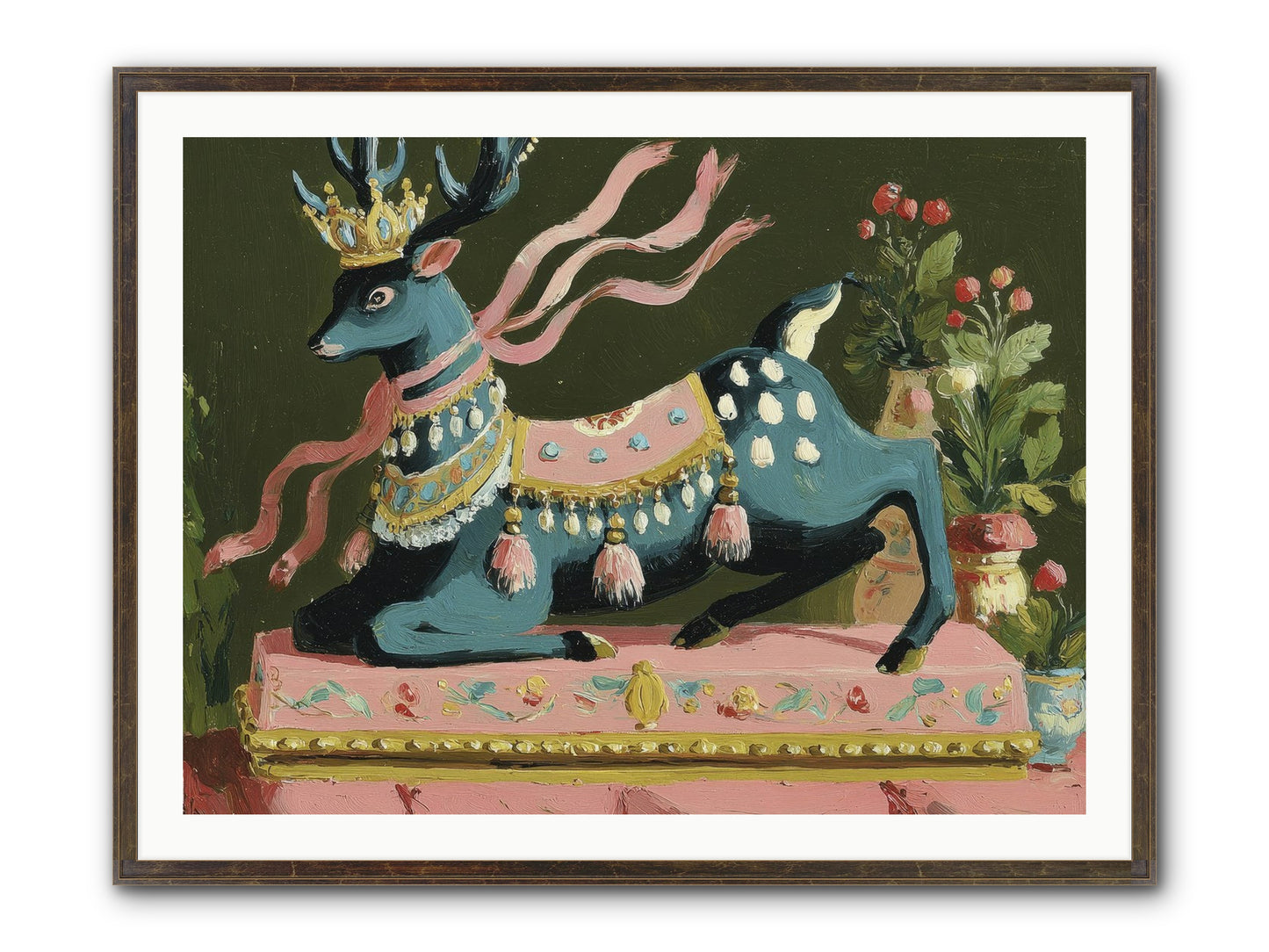 Staged Splendor No.1 Framed Print - Slimwoods Black/Gold 40x30