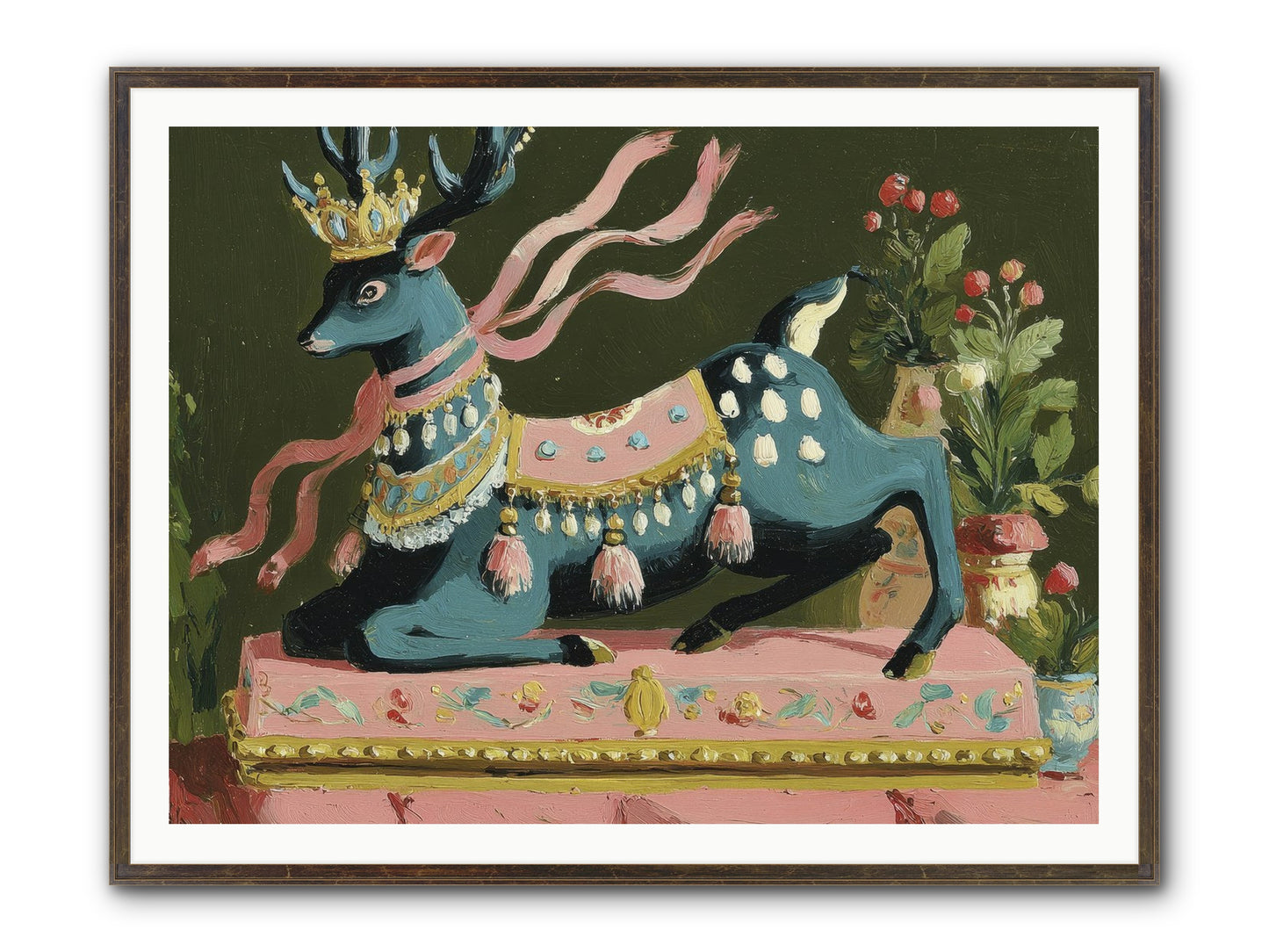 Staged Splendor No.1 Framed Print - Slimwoods Black/Gold 48x36