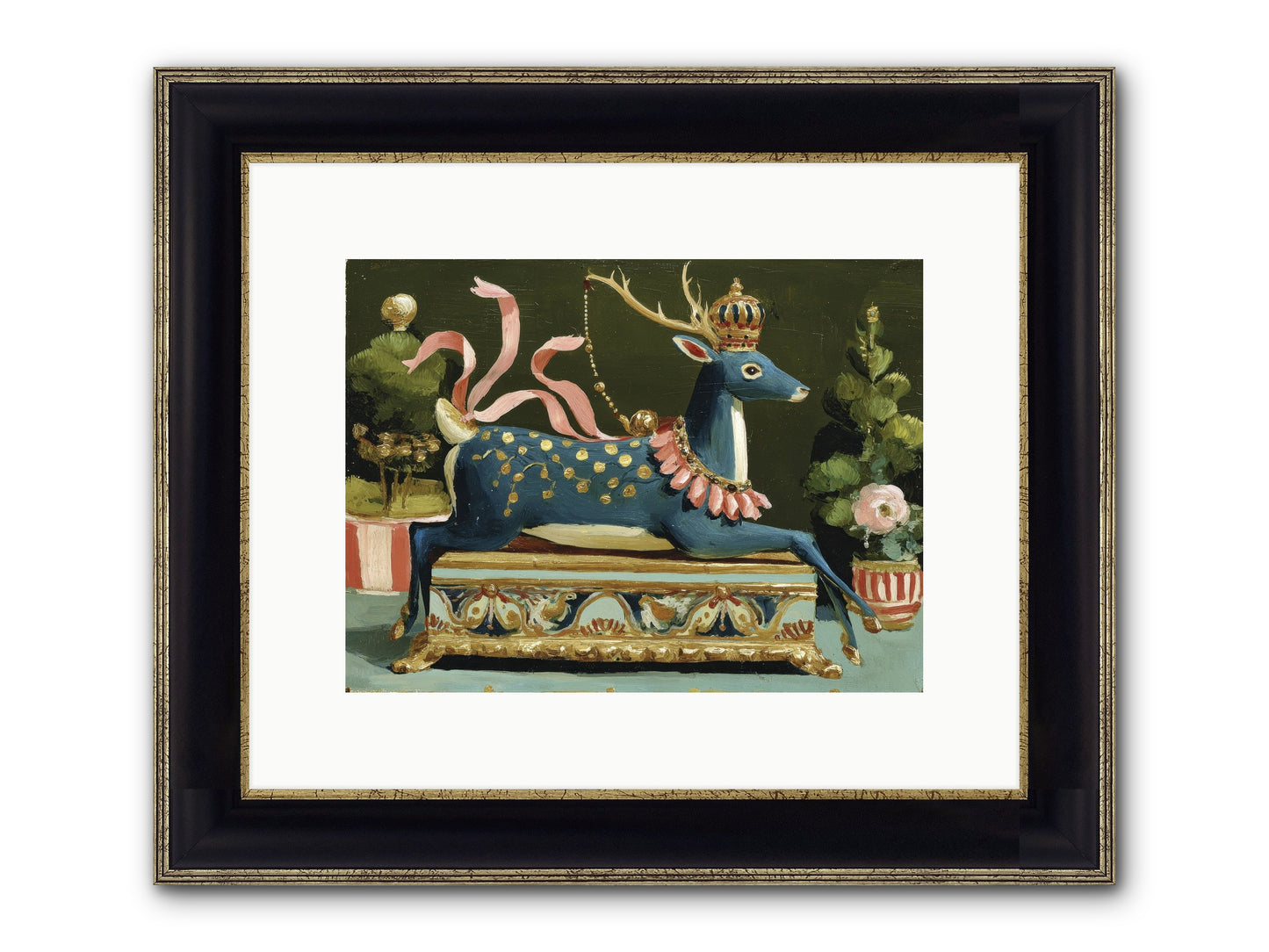 Staged Splendor No.2 Framed Print - Black & Gold 12x9