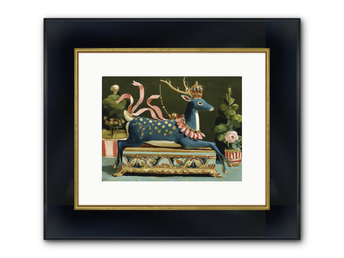 Staged Splendor No.2 Framed Print - Wide Black w/Gold 12x9