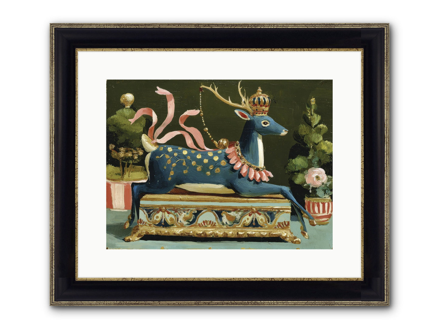 Staged Splendor No.2 Framed Print - Black & Gold 16x12
