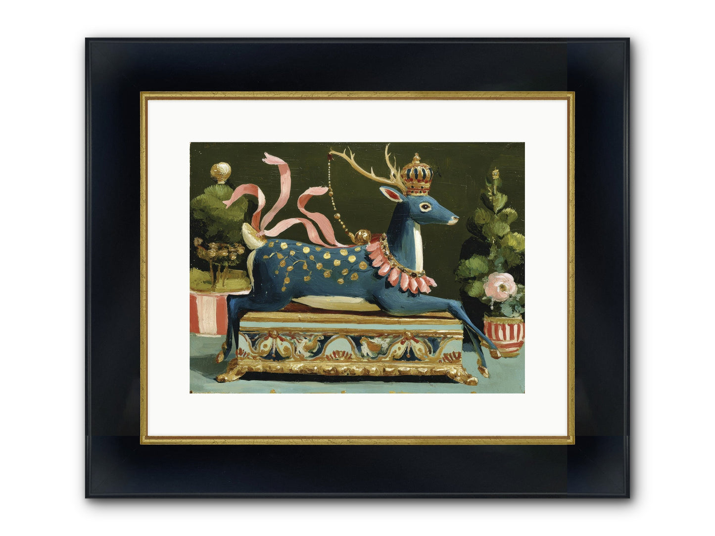 Staged Splendor No.2 Framed Print - Wide Black w/Gold 16x12